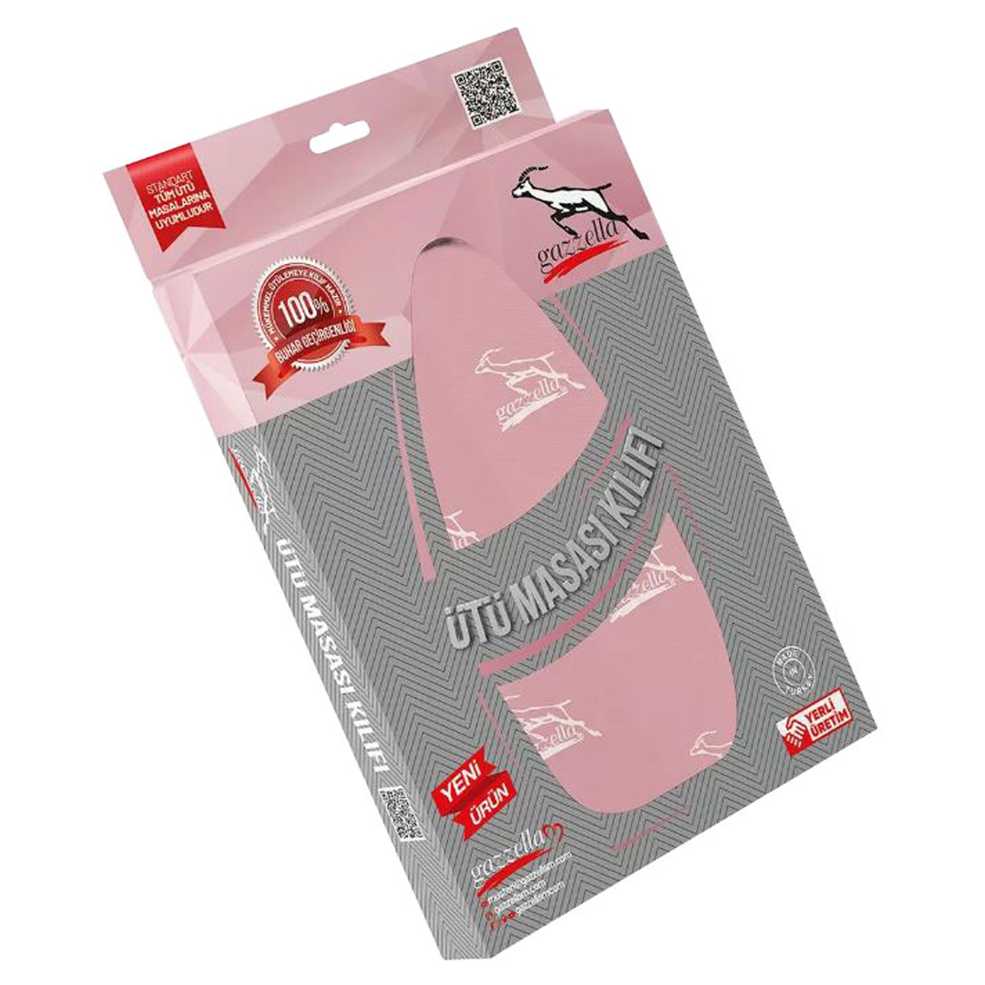 Gazella Sil-Ter Extra Keçeli Pembe Ütü Masa Bezi