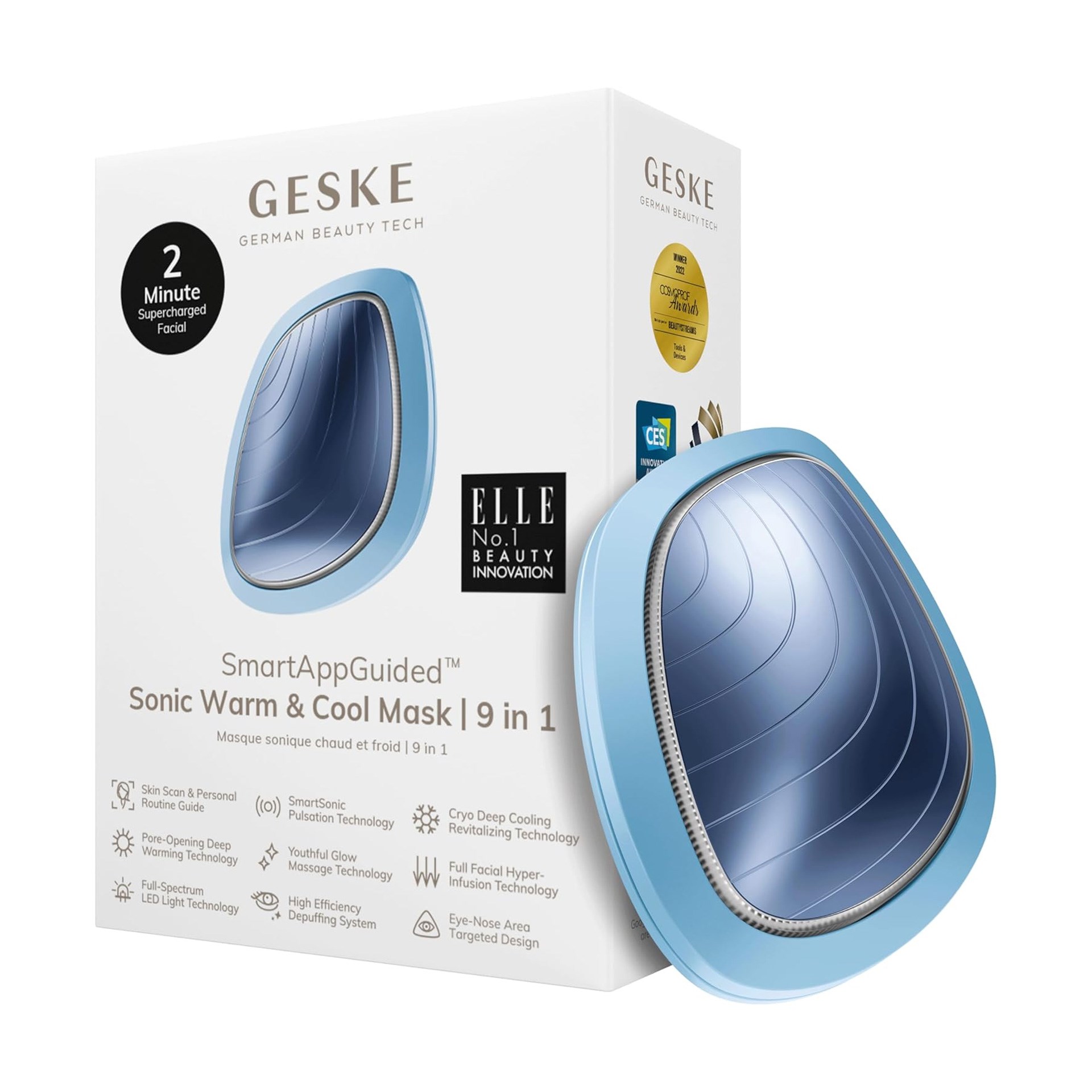 Geske Sonic Sıcak Ve Soğuk Maske 9u 1 Arada Mavi