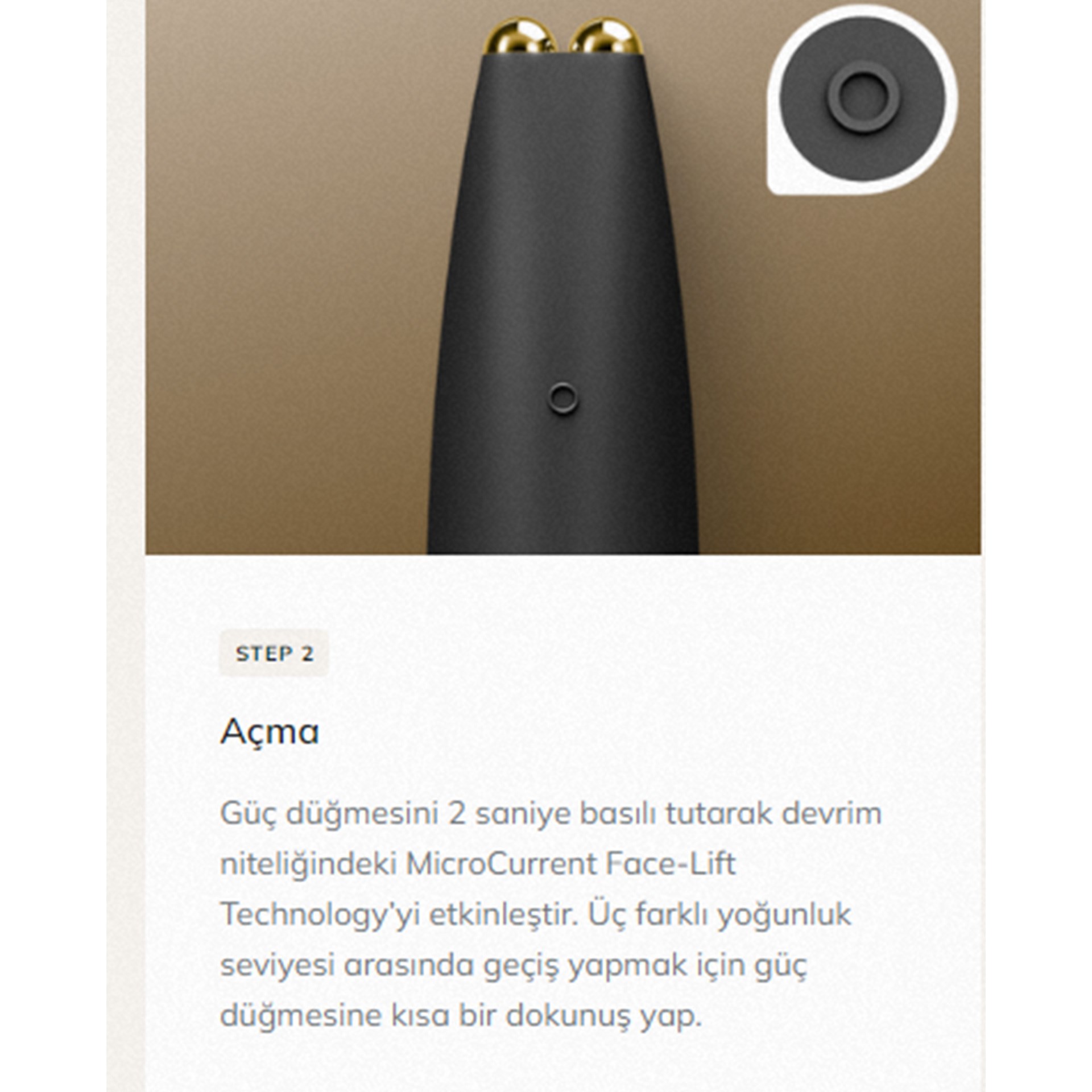 Geske Mikro Akım Yüz Germe Kalemi Siyah