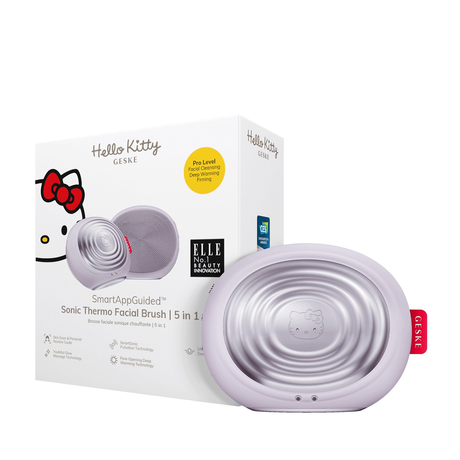Geske Hello Kitty Sonic Yüz Temizleme Cihazı 5i 1 Arada Mor