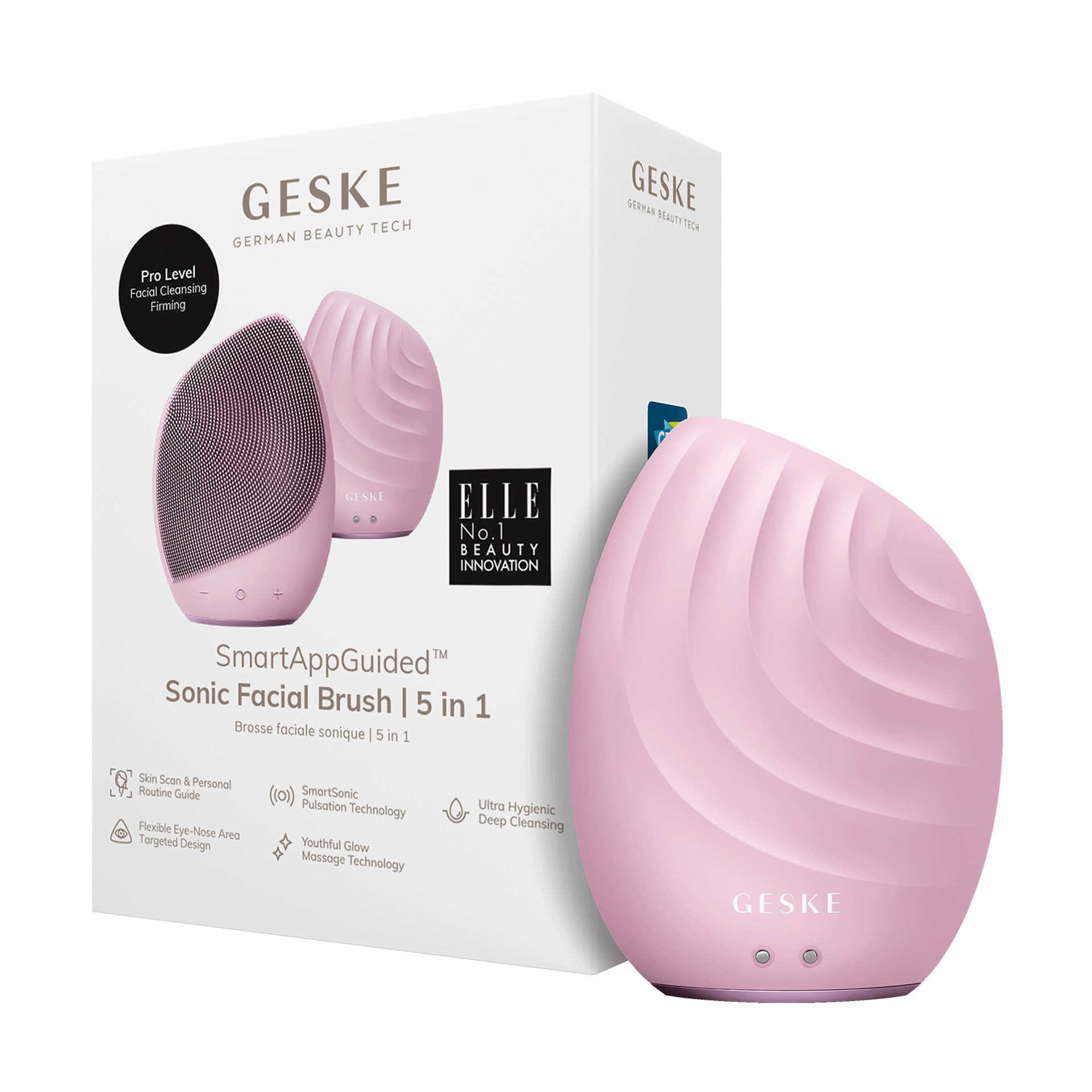 Geske Sonic Yüz Temizleme Cihazı 5i 1 Arada Pembe