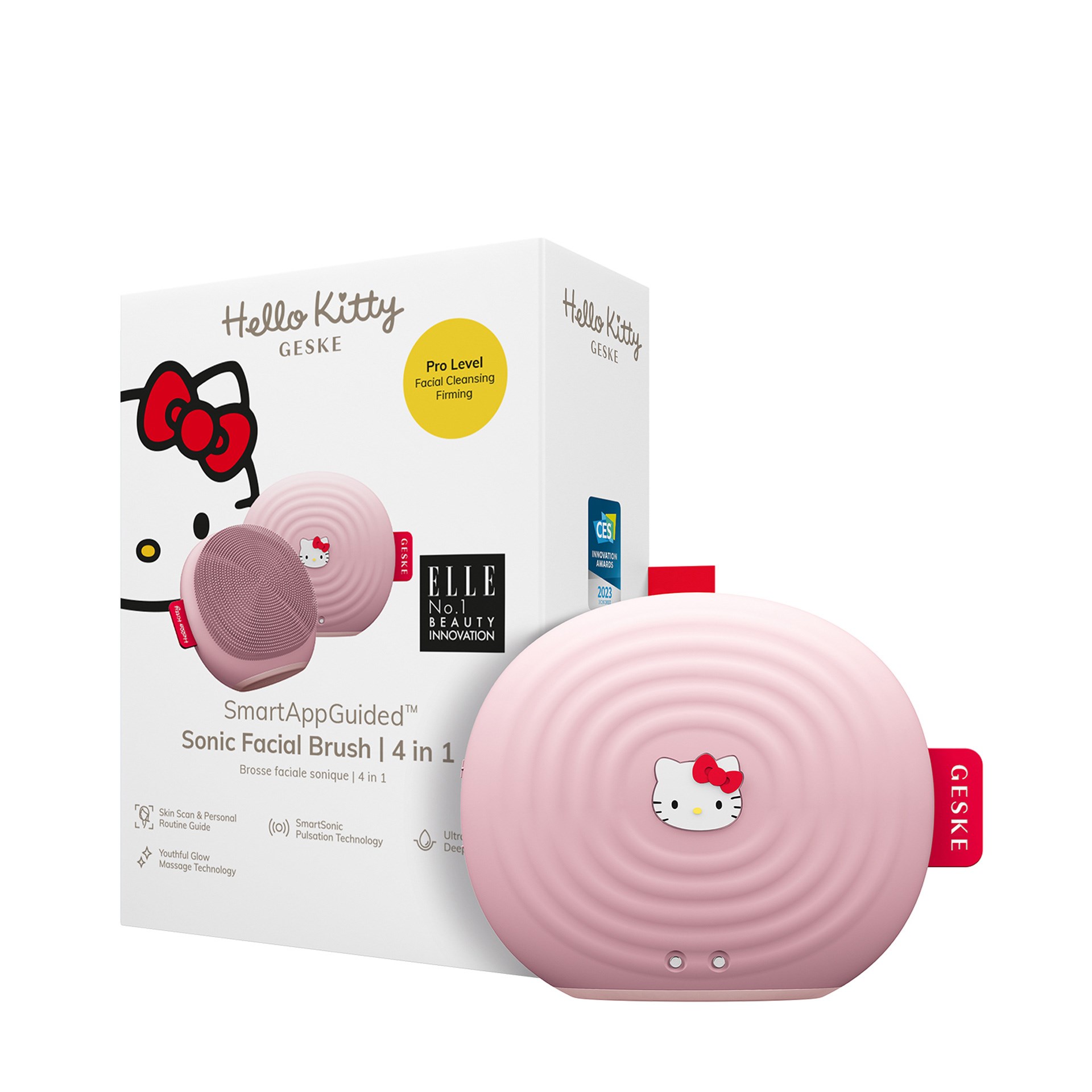 Geske Hello Kitty Sonic Yüz Temizleme Cihazı 4u 1 Arada Pembe