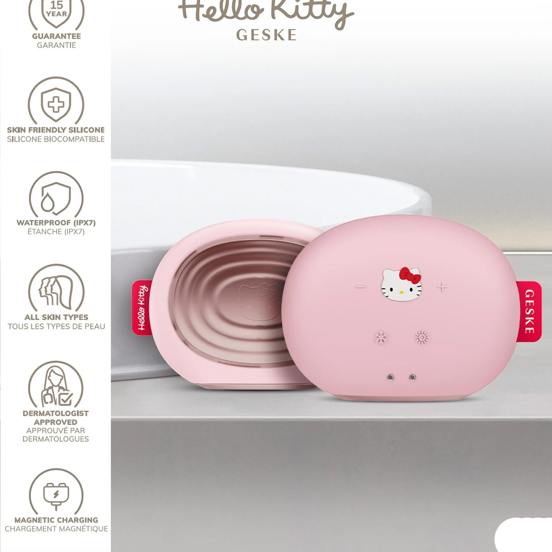 Geske Hello Kitty Sonic Soğutma Ve Isıtmalı 8i 1 Arada Yüz Bakım Cihazı Pembe