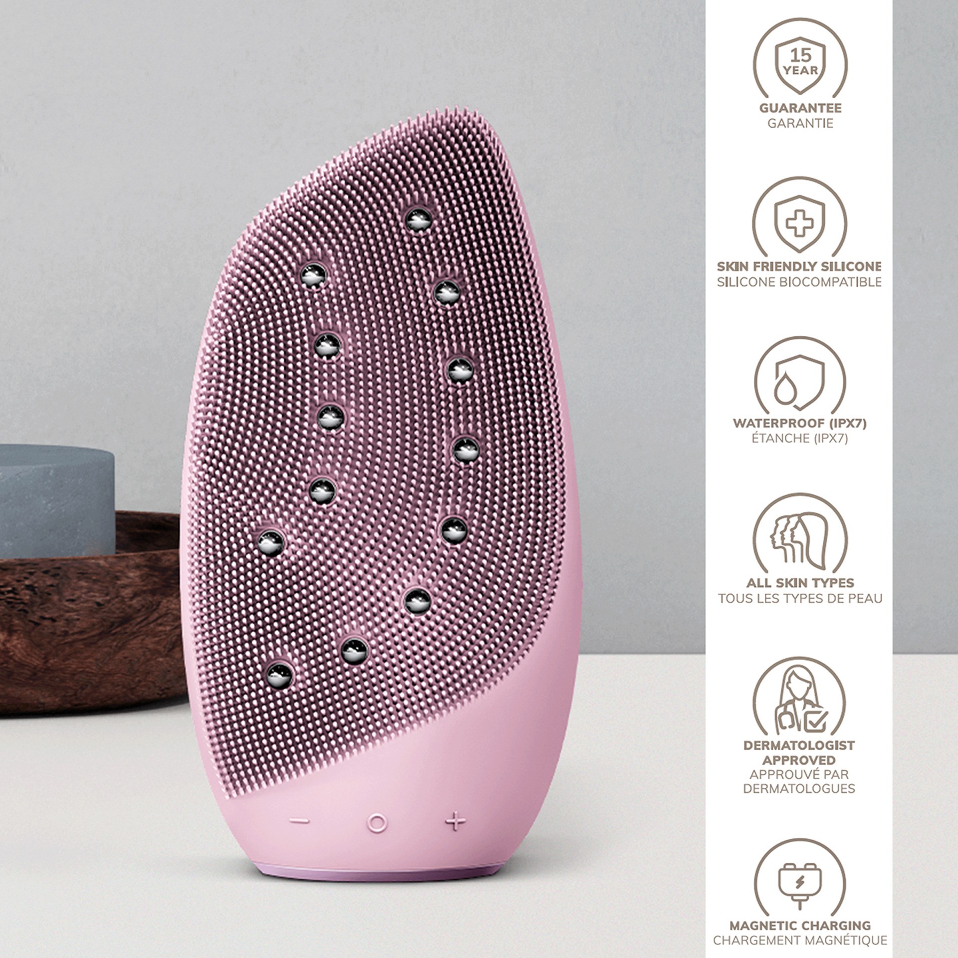 Geske Sonic Thermo Yüz Temizleme Ve Germe 8i 1 Arada Pembe