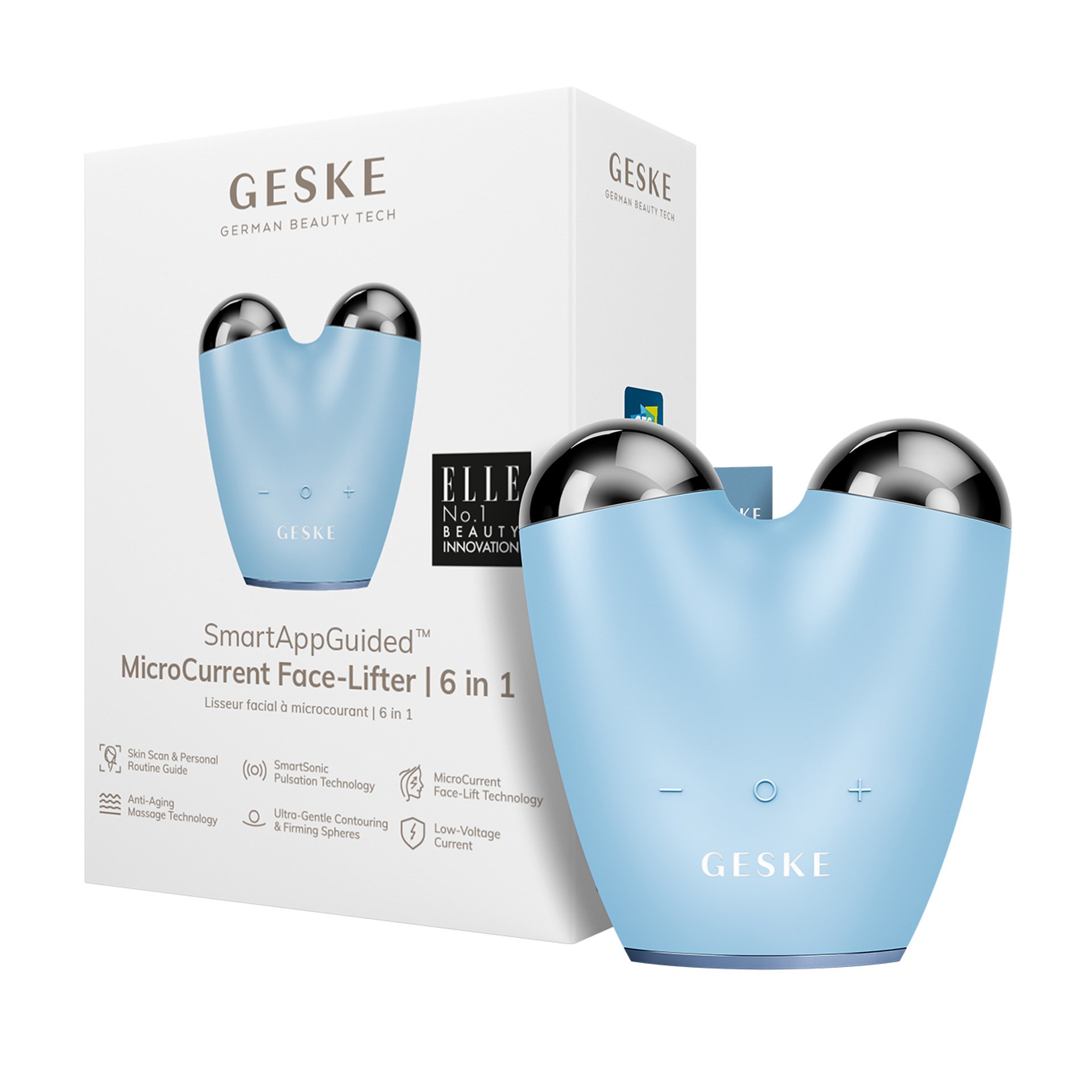 Geske Titreşimli Mikro Akım Yaşlanma Karşıtı Yüz Ve Vücut Sıkılaştırma Cihazı Mavi