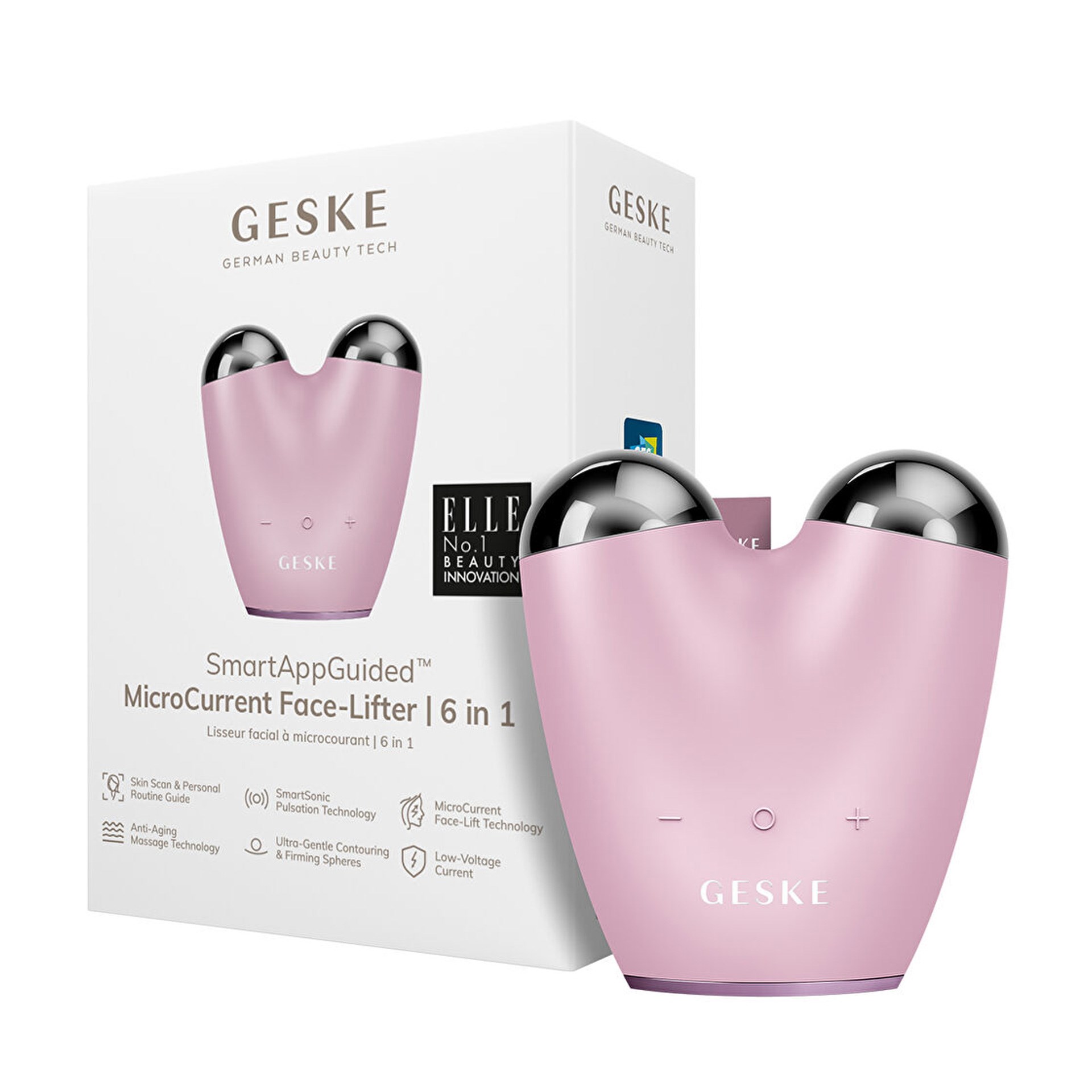 Geske Titreşimli Mikro Akım Yaşlanma Karşıtı Yüz Ve Vücut Sıkılaştırma Cihazı Pembe