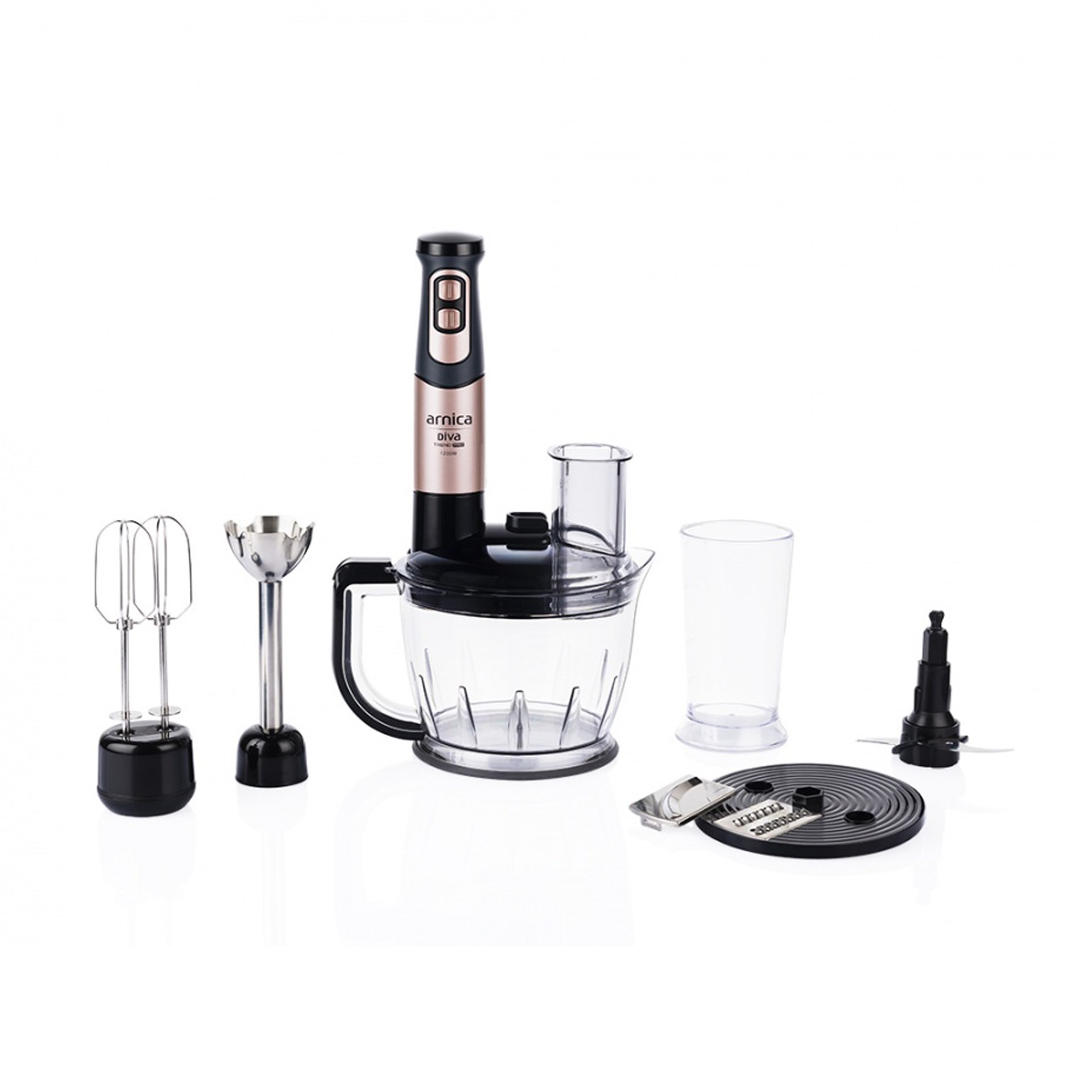Arnica GH21802 Diva Trend Pro Doğrayıcı Blender Seti Rose(Teşhir Ürünü)