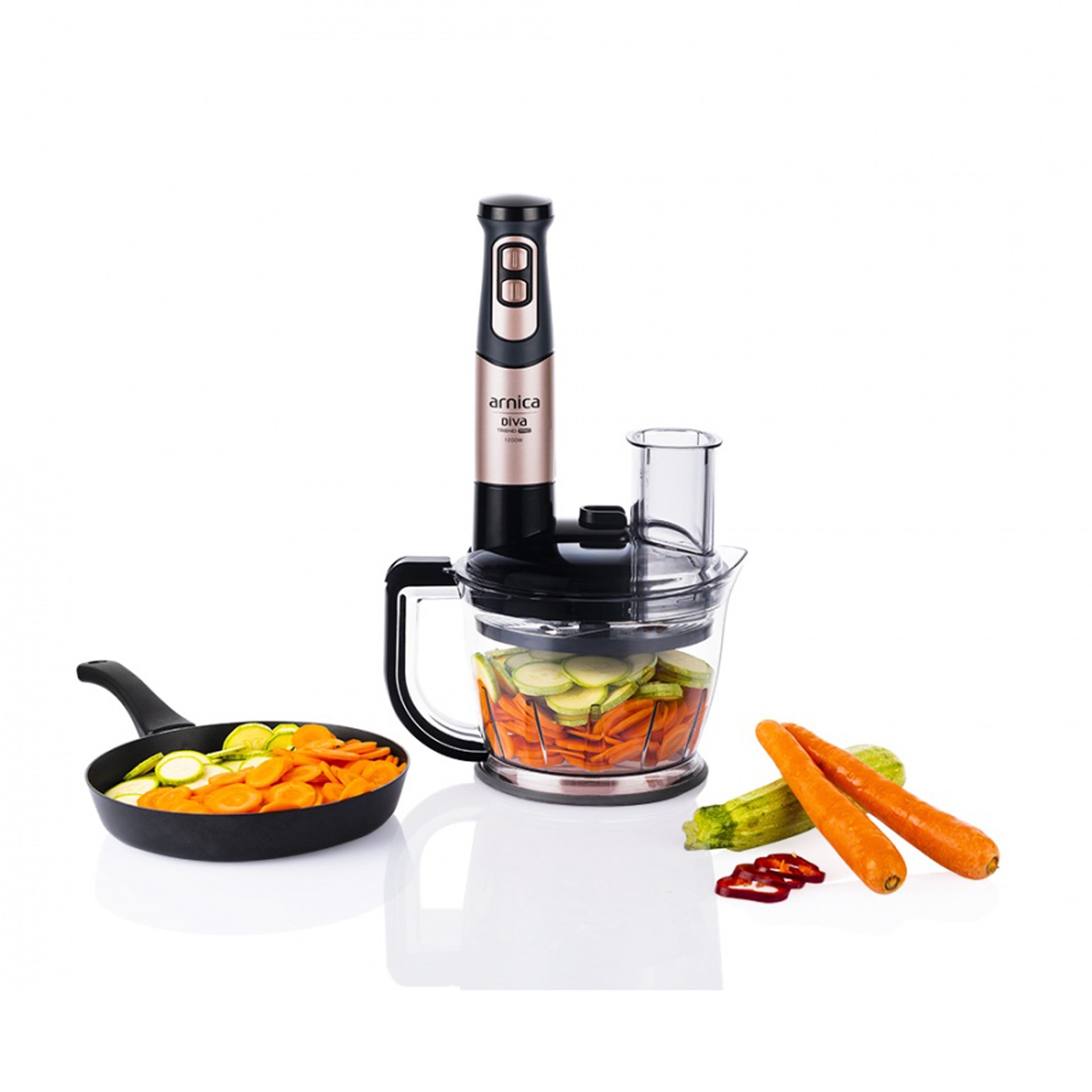 Arnica GH21802 Diva Trend Pro Doğrayıcı Blender Seti Rose(Teşhir Ürünü)