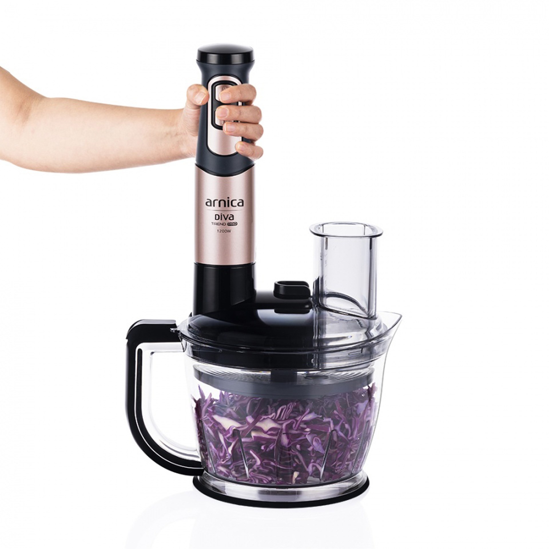 Arnica GH21802 Diva Trend Pro Doğrayıcı Blender Seti Rose(Teşhir Ürünü)