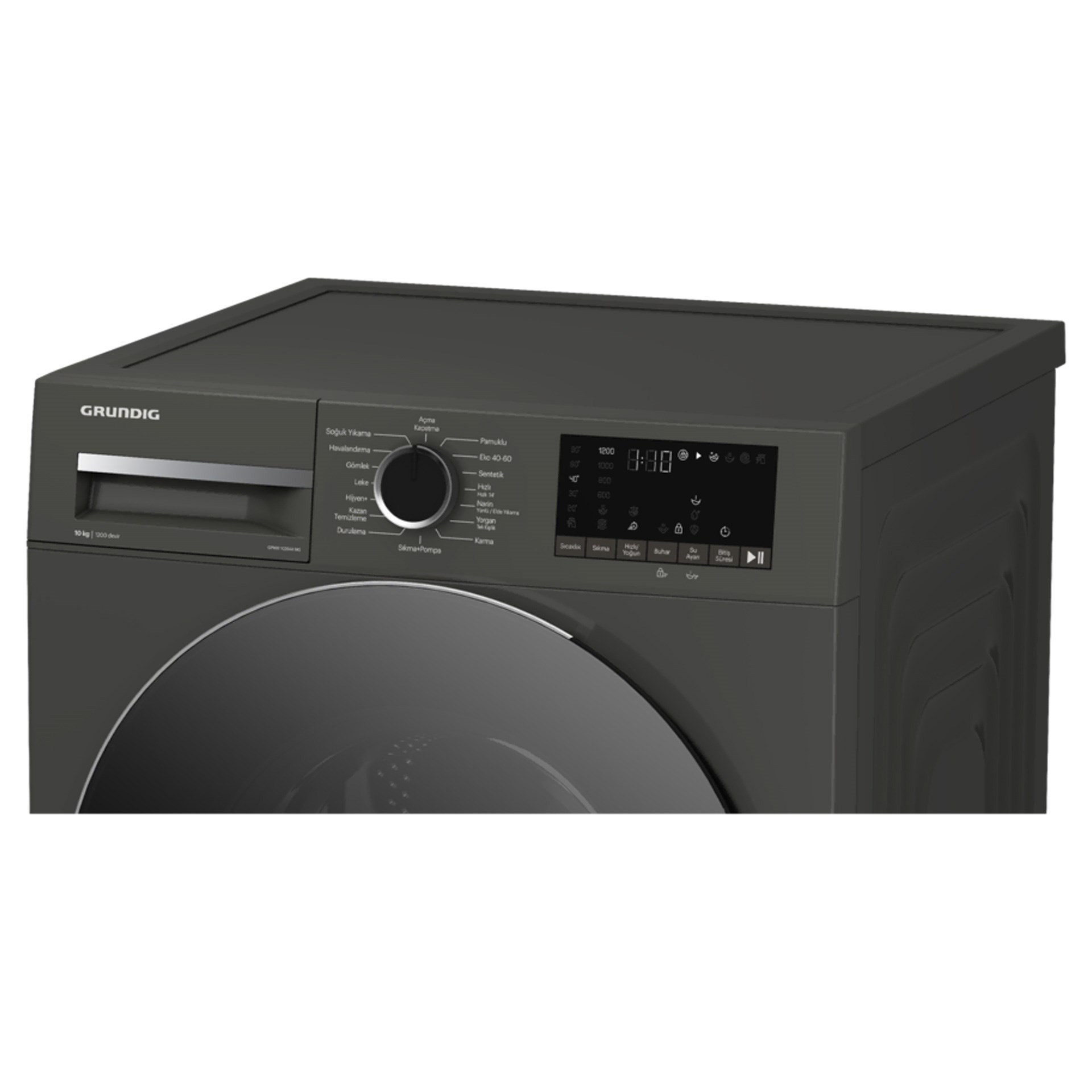 Grundig GPWM-102644MG A Sınıfı 10 kg Çamaşır Makinesi Siyah