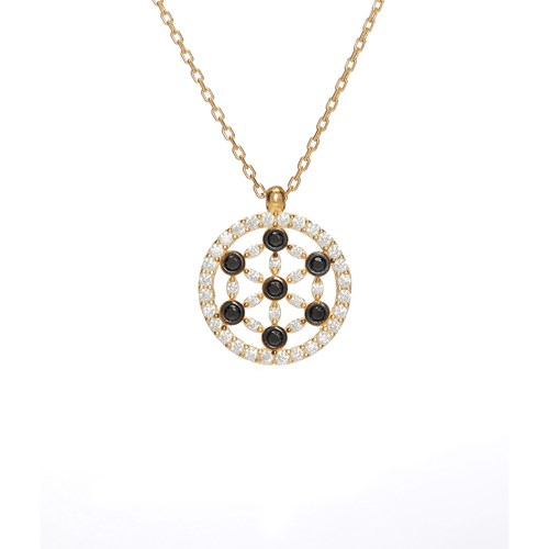 İpek Silver 925 Ayar Gümüş Modern Yaşam Çiçeği Kolye EH1155