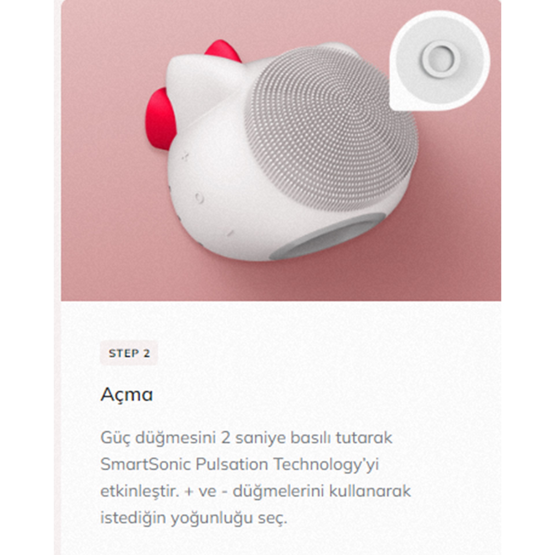 Geske Sonic Yüz Fırçası (Hello Kitty) 4u 1 Arada