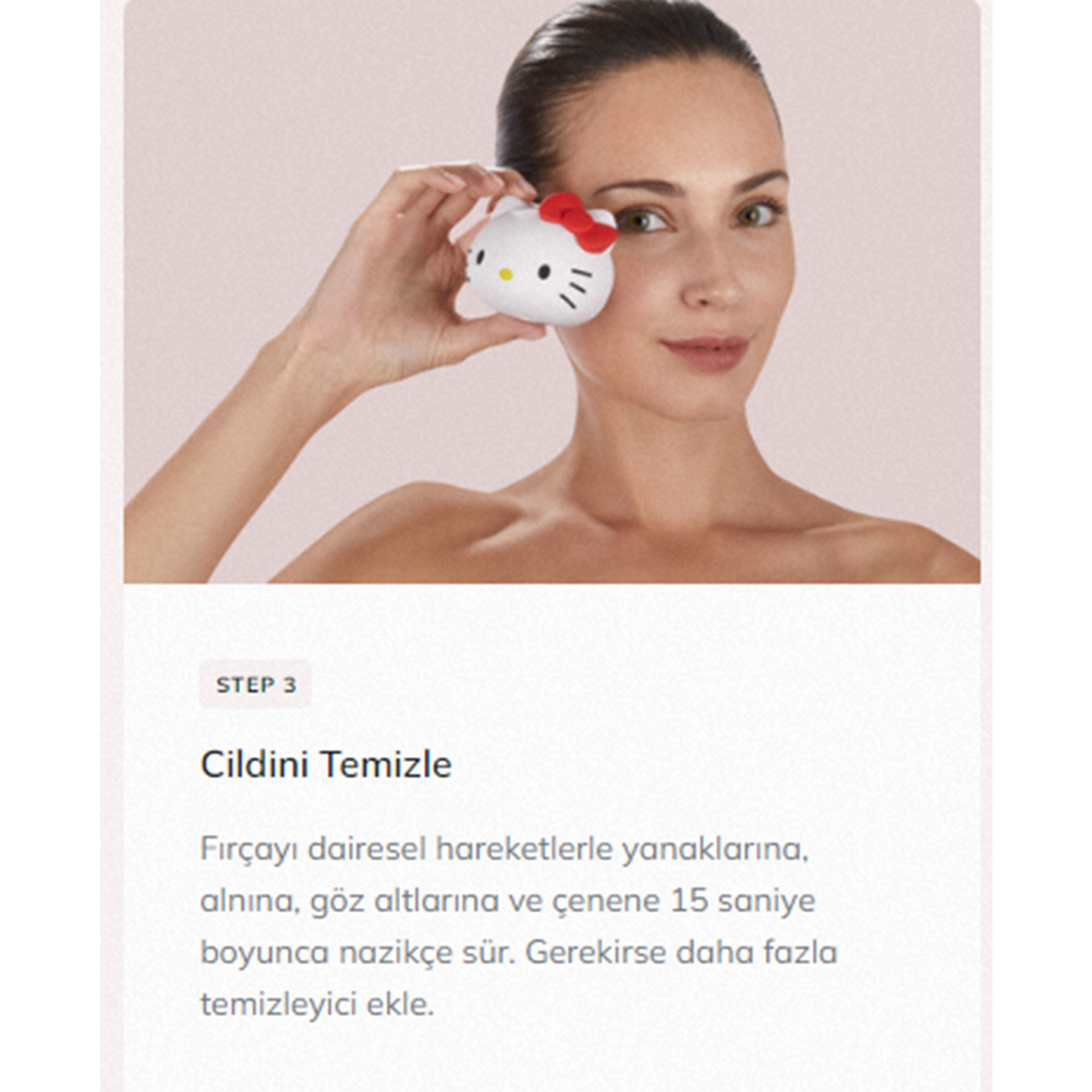 Geske Sonic Yüz Fırçası (Hello Kitty) 4u 1 Arada