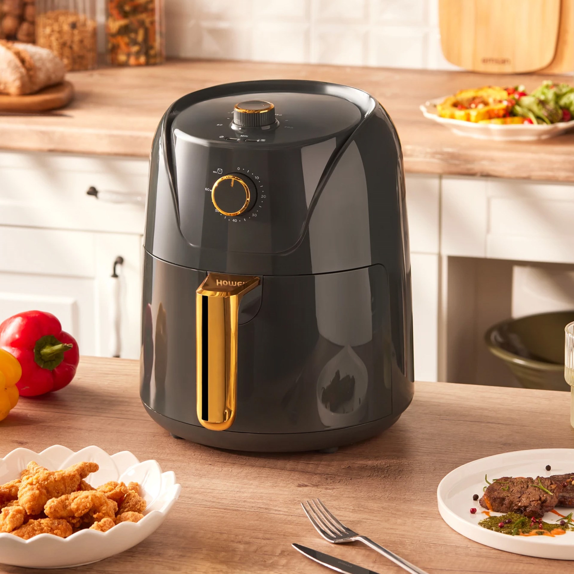 Homend 2505H 8 Farklı Programlı Airfryer Antrasit