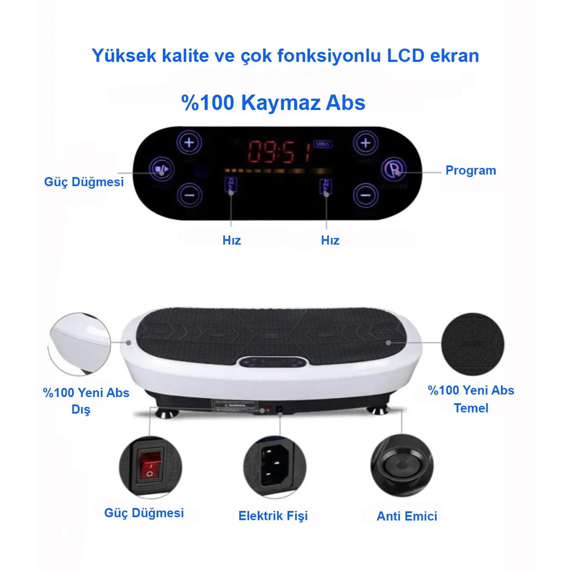 Kochler 2D Özellikli Bluetoothlu Kondisyon Aleti ve Egzersiz Aleti Crazyfit - Müzik Özellikli