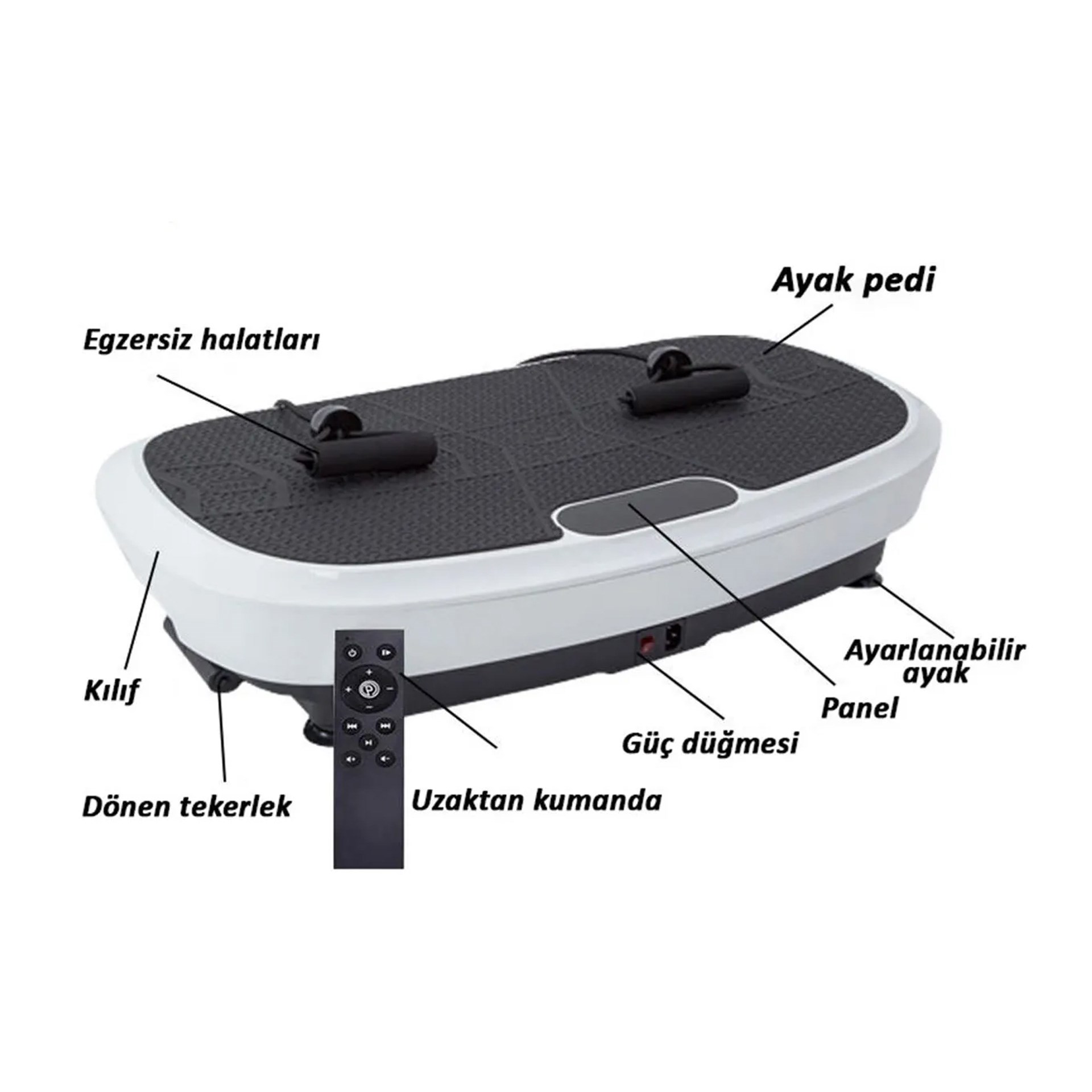 Kochler 2D Özellikli Bluetoothlu Kondisyon Aleti ve Egzersiz Aleti Crazyfit - Müzik Özellikli