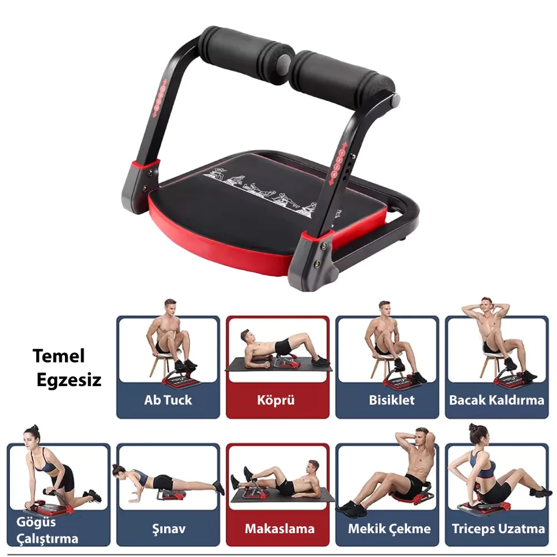 Kochler Wonder Core Çok Fonksiyonlu Mekik Ve Şınav Aleti