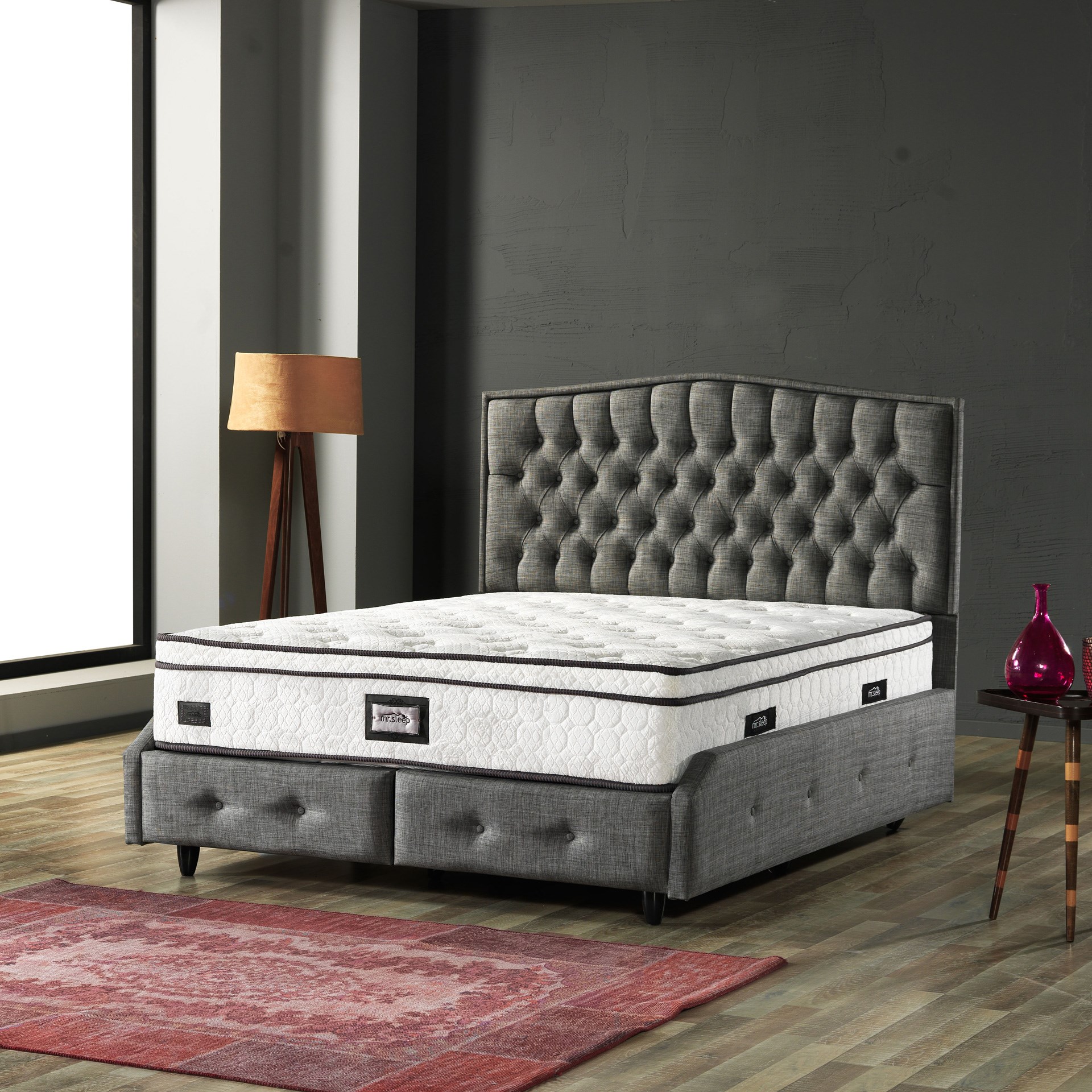 Mr Sleep Motto Baza Set 180x200 Gri Ozellikleri Fiyati