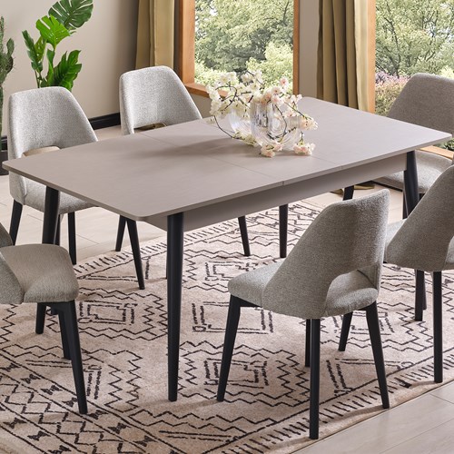 Molde Masa 90x150 cm Gri-Siyah | EVKUR