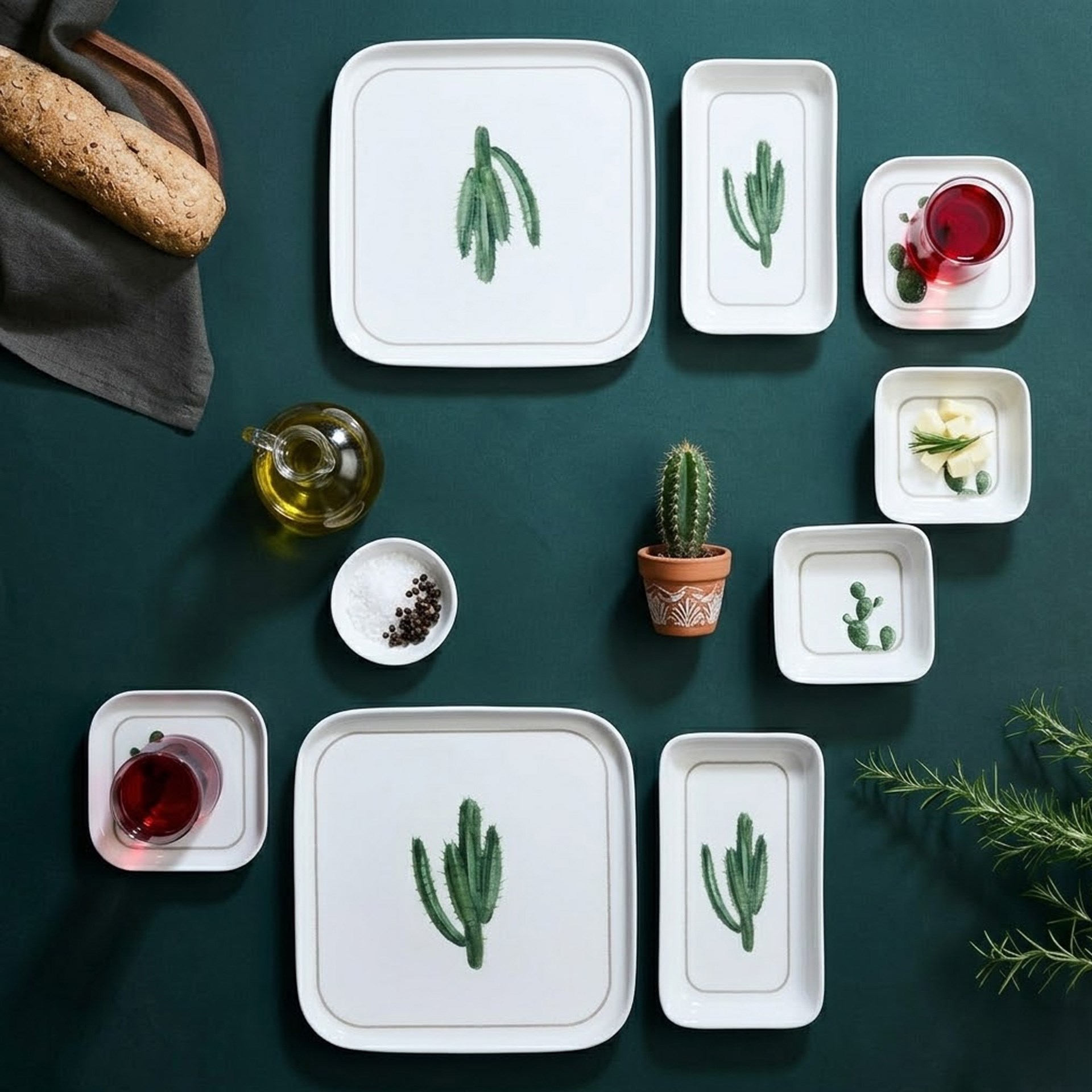 Mea Concept Cactus 26 Parça Kahvaltı Takımı