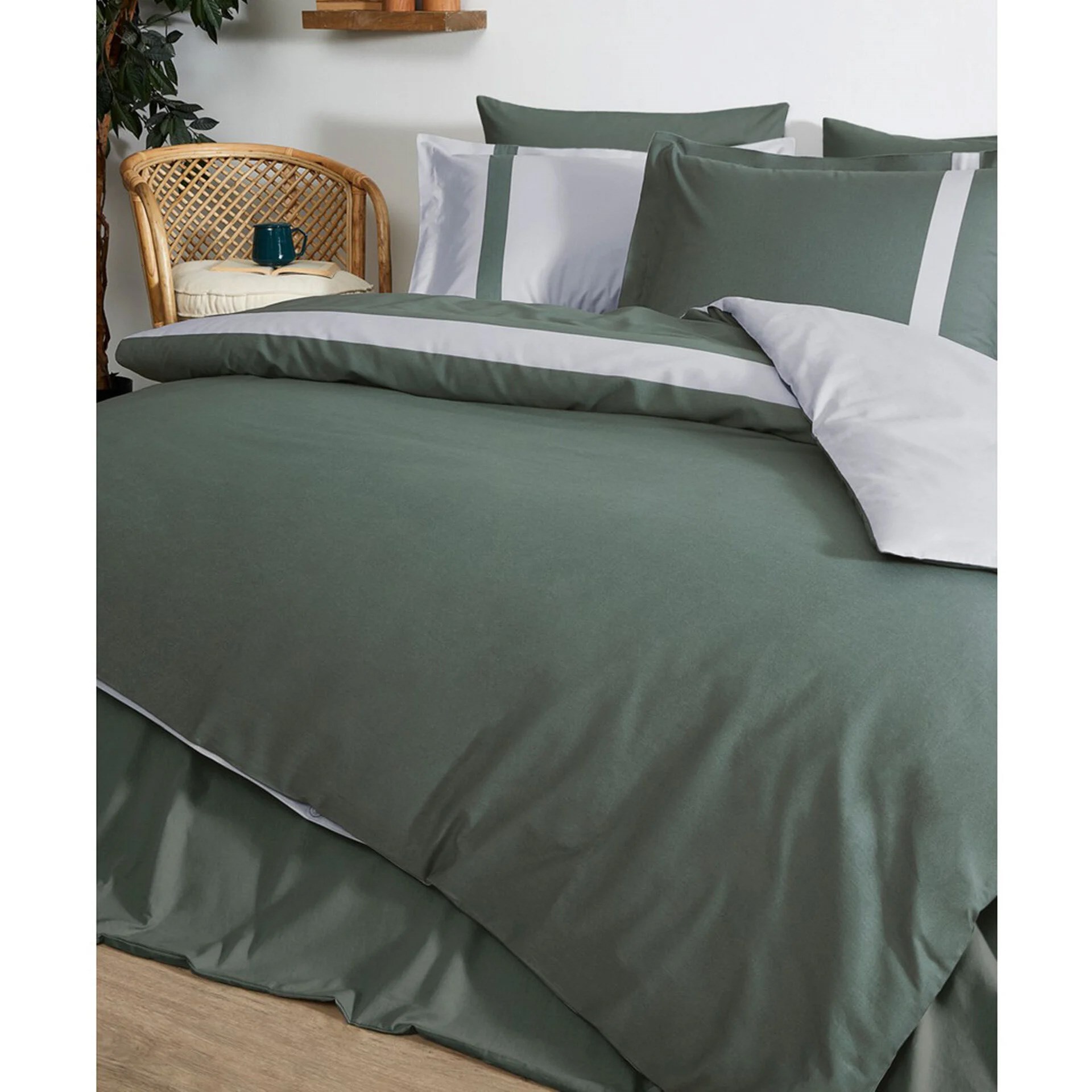 Özdilek Colour Stripe Çift Kişilik Ranforce Nevresim Takımı Haki 72046840