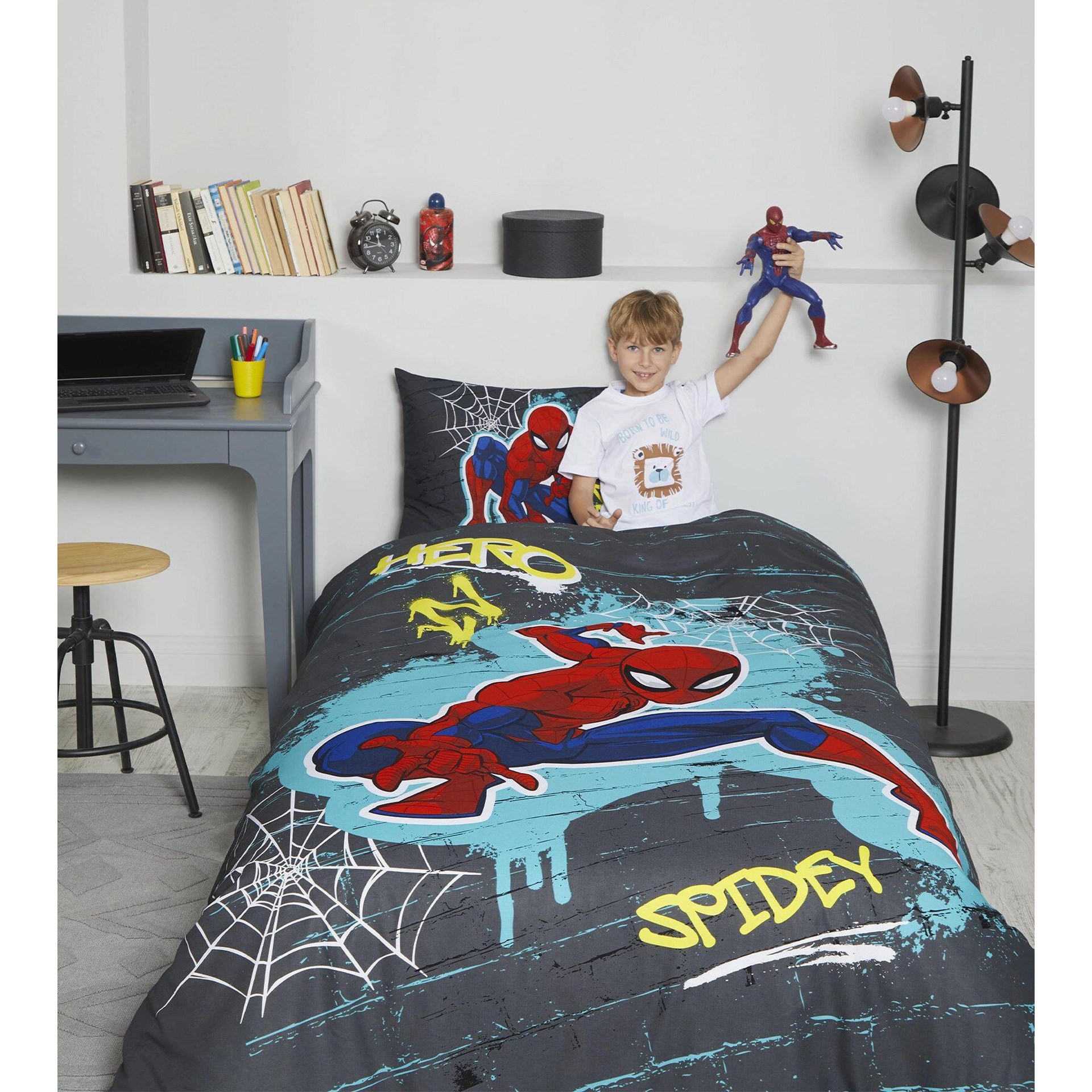 Özdilek Disney Spiderman Sense Tek Kişilik Nevresim Takımı Gri 72053997