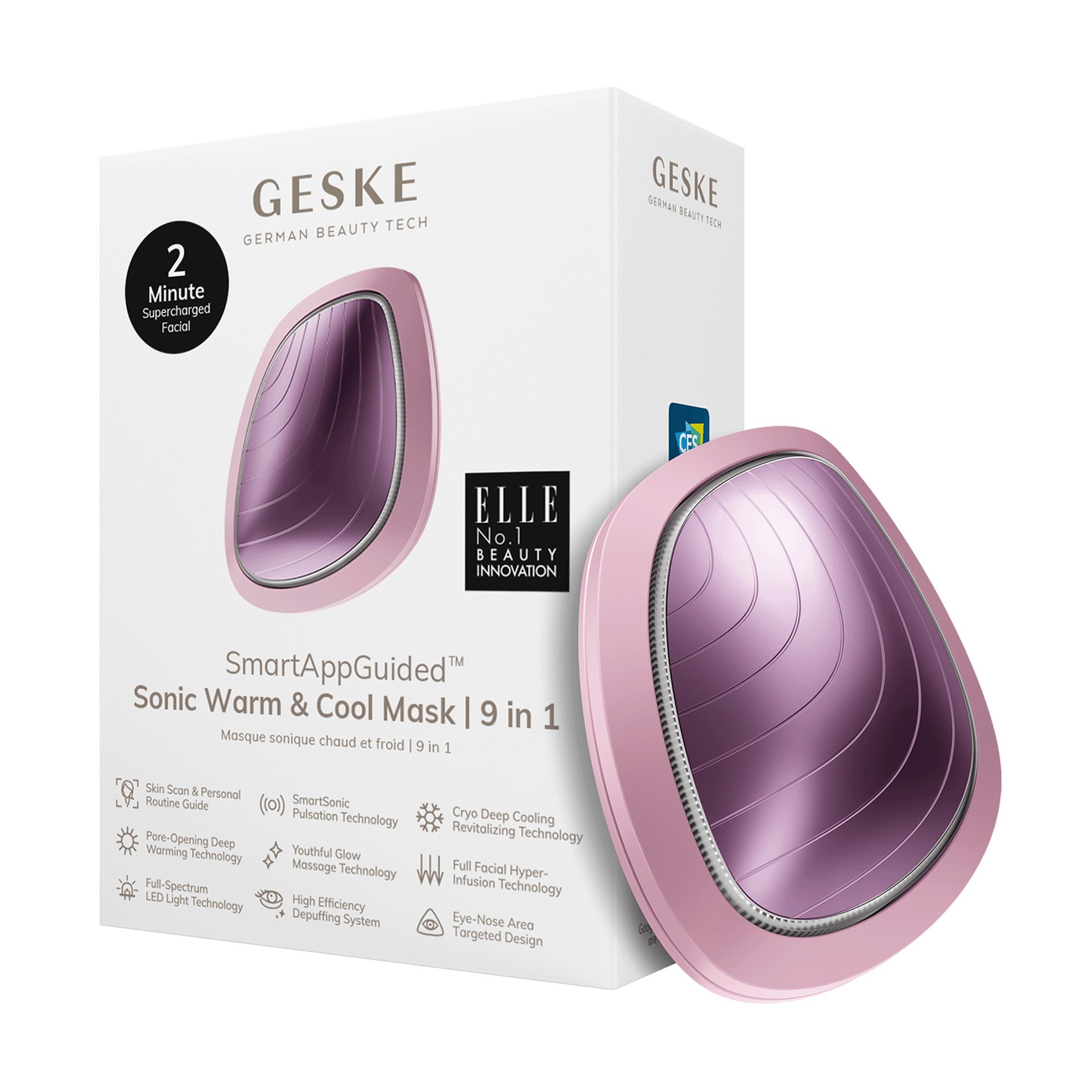 Geske Sonic Sıcak Ve Soğuk Maske 9u 1 Arada Pembe