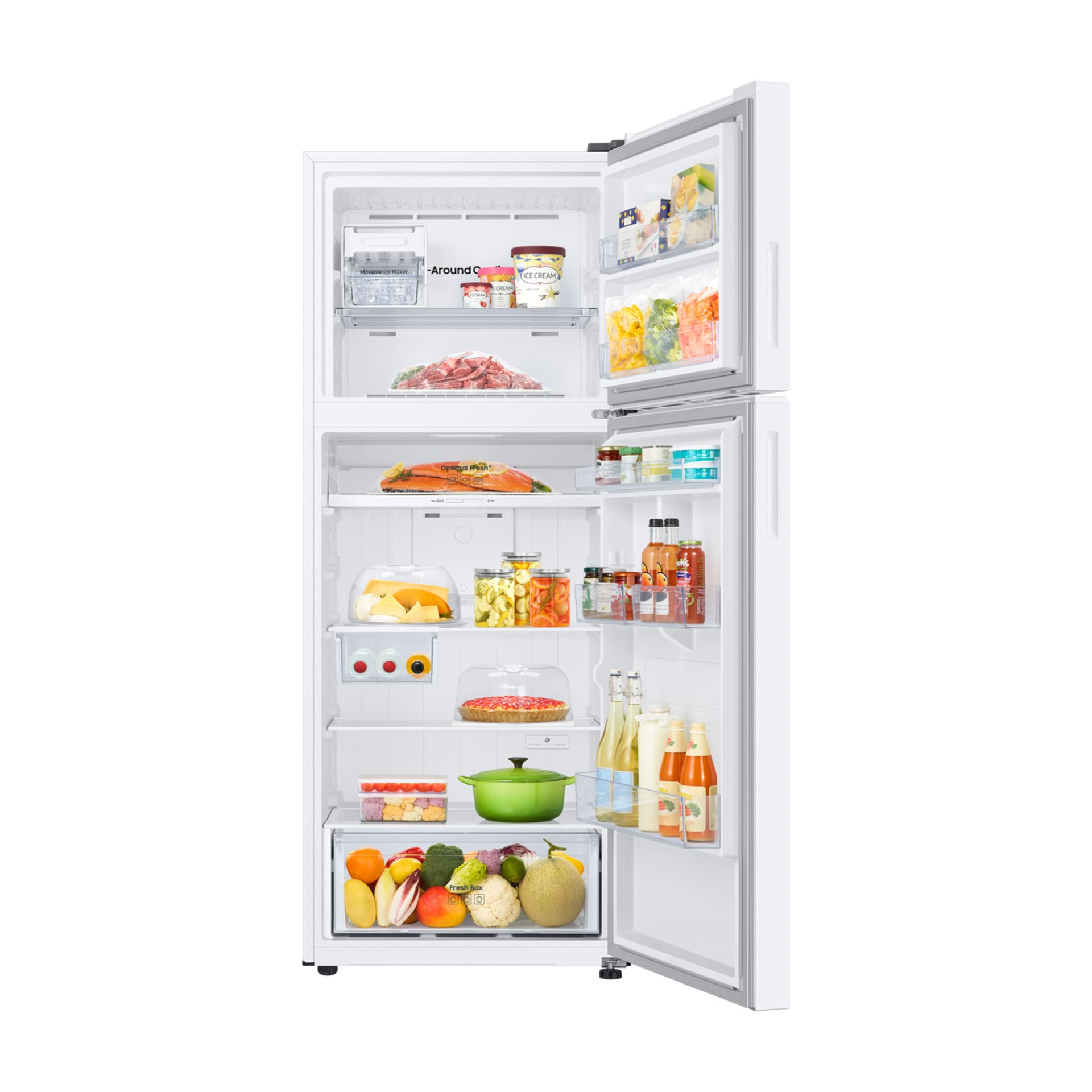 Samsung RT47CG6636WWTR 465 lt E Sınıfı Üstten Donduruculu Wi-Fi No-Frost Buzdolabı Beyaz