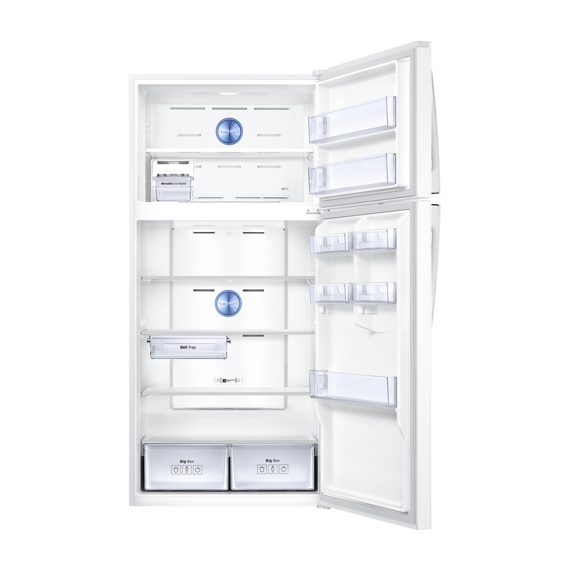 Samsung RT62K704RWW/TR 622 lt E Sınıfı Üstten Donduruculu Wi-Fi Twin Cooling Buzdolabı Beyaz
