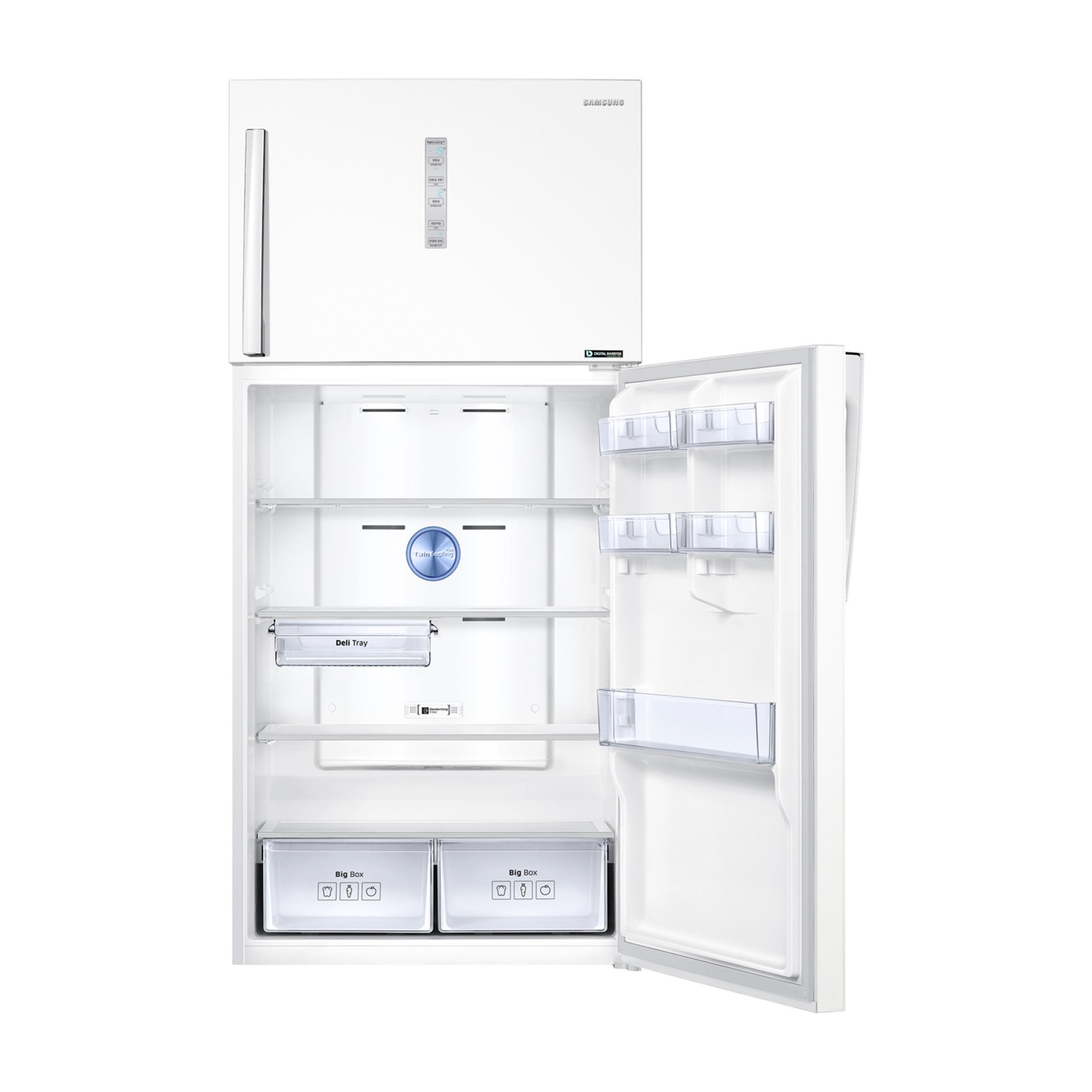 Samsung RT62K704RWW/TR 622 lt E Sınıfı Üstten Donduruculu Wi-Fi Twin Cooling Buzdolabı Beyaz