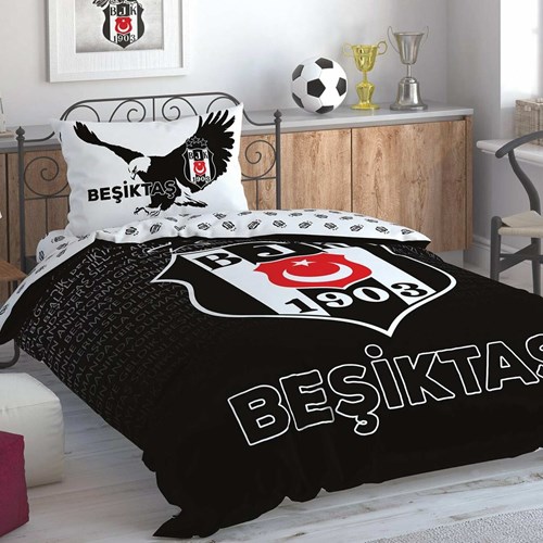 Taç 3465 Brf Beşiktaş Marşlı Logolu Tek Kişilik Nevresim Takımı 60191698