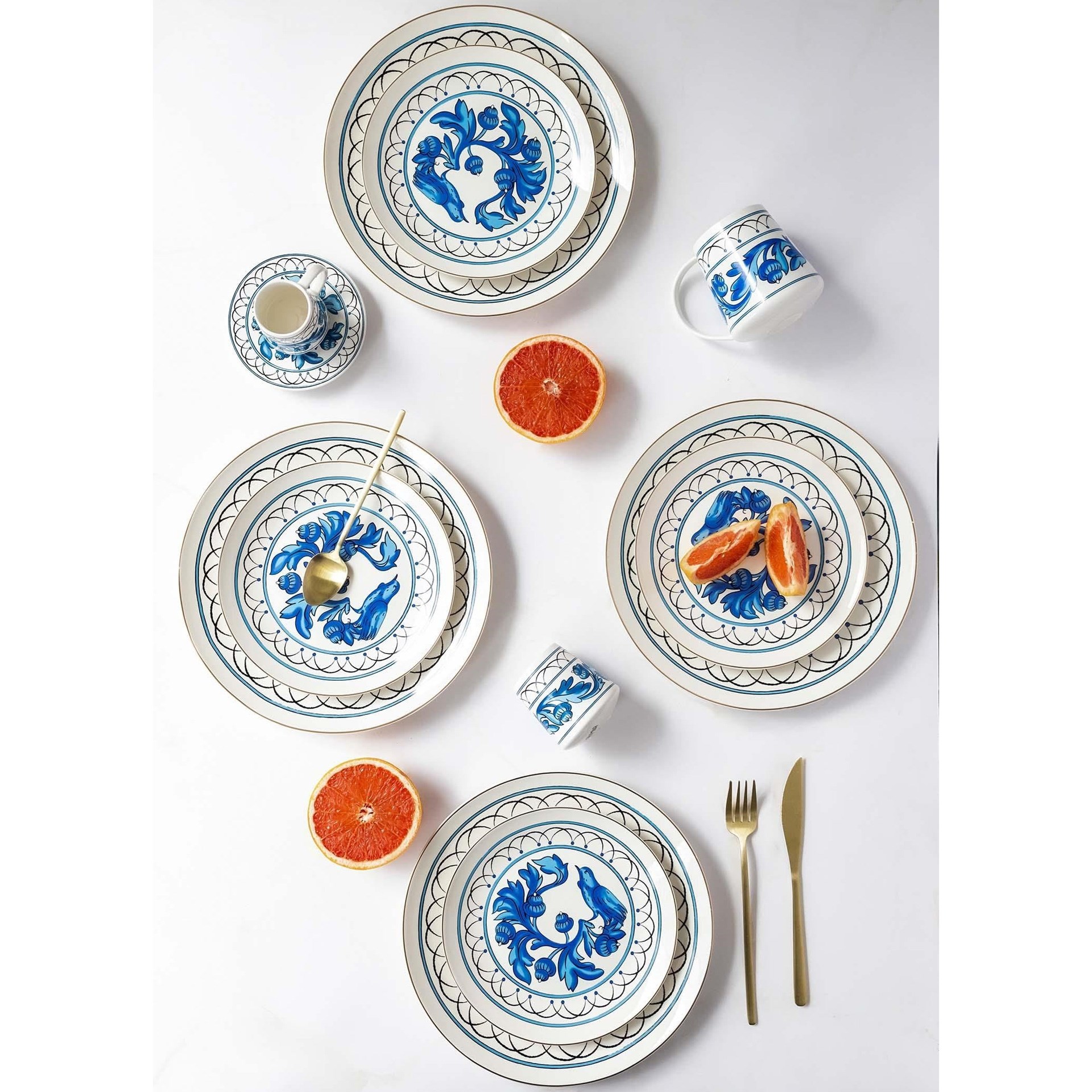 The Mia Azul Pasta Tabağı Seti