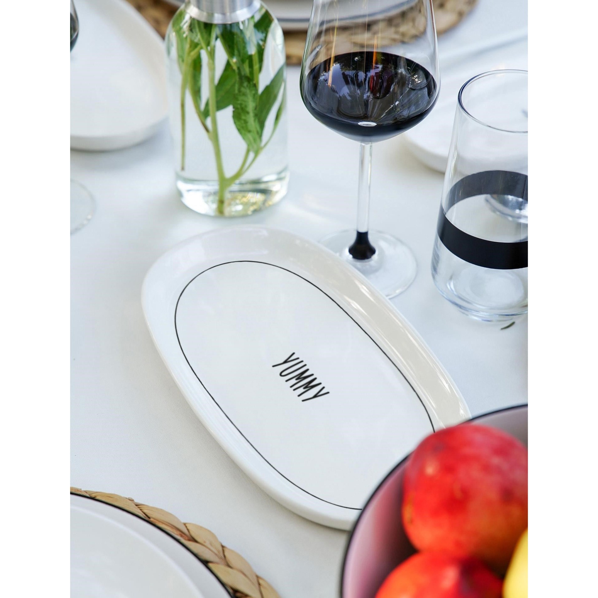 The Mia Daily Tunes Oval Servis Tabağı Seti