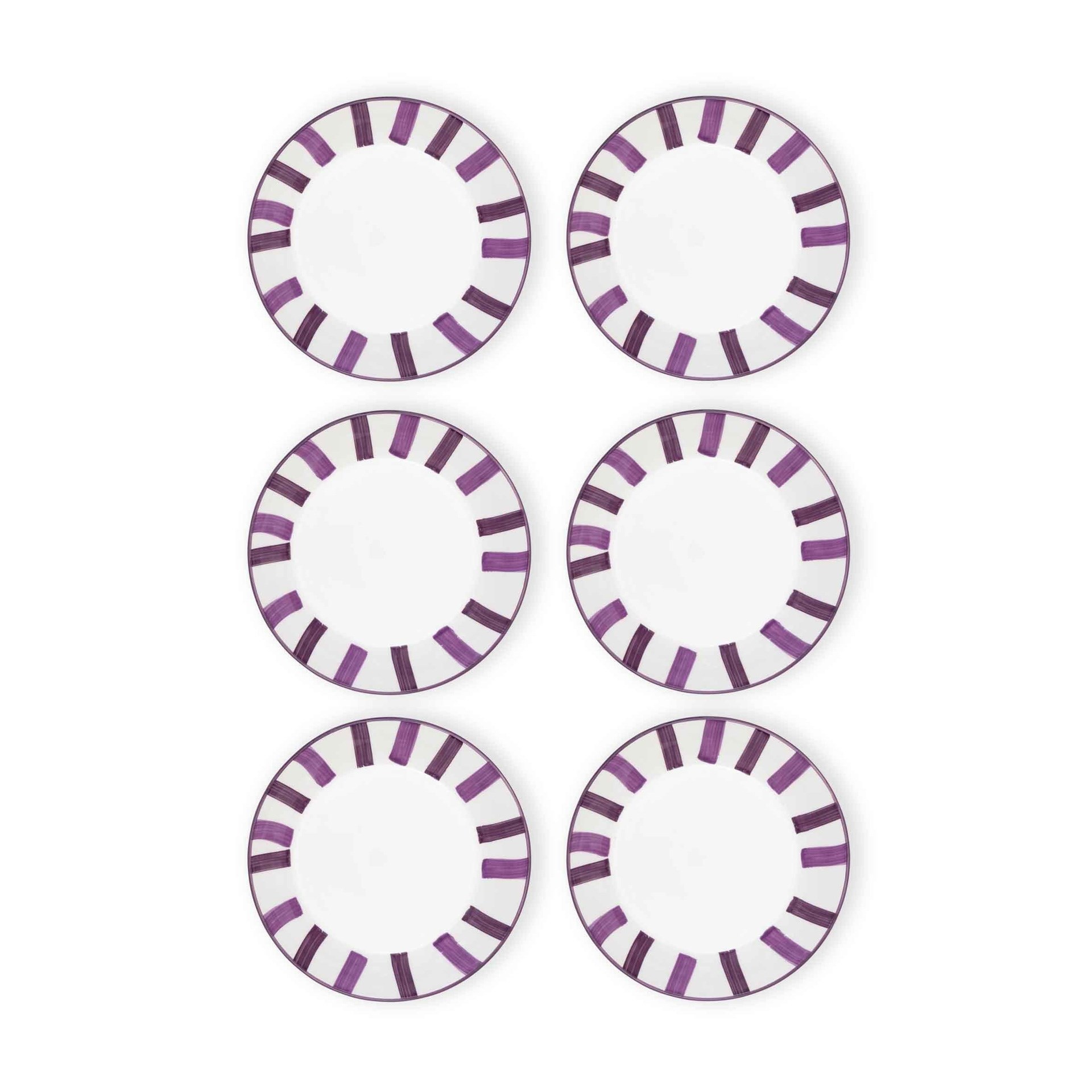 The Mia Joy Yemek Tabağı 6lı Set Mor
