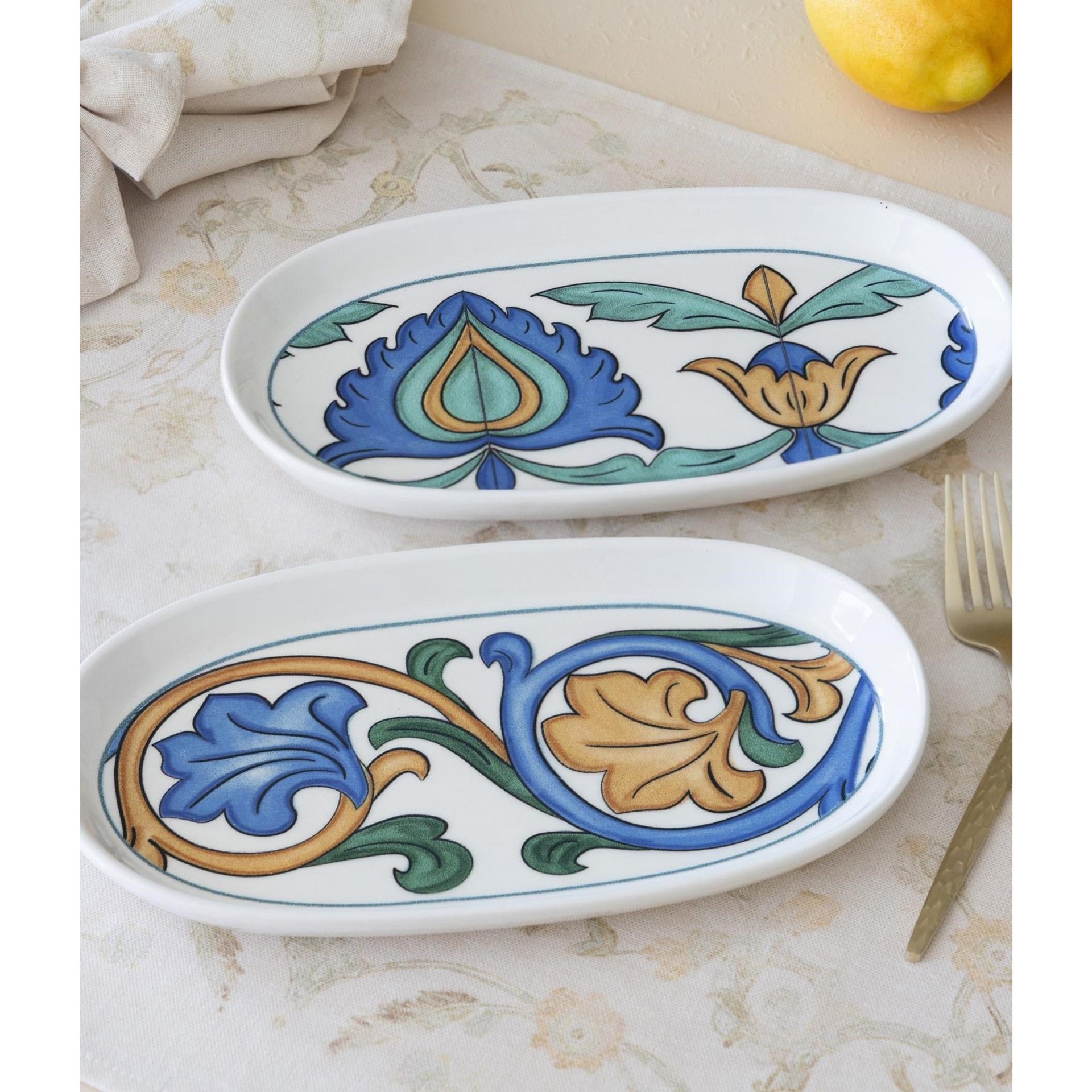 The Mia Limoncello Oval Servis Tabağı Seti