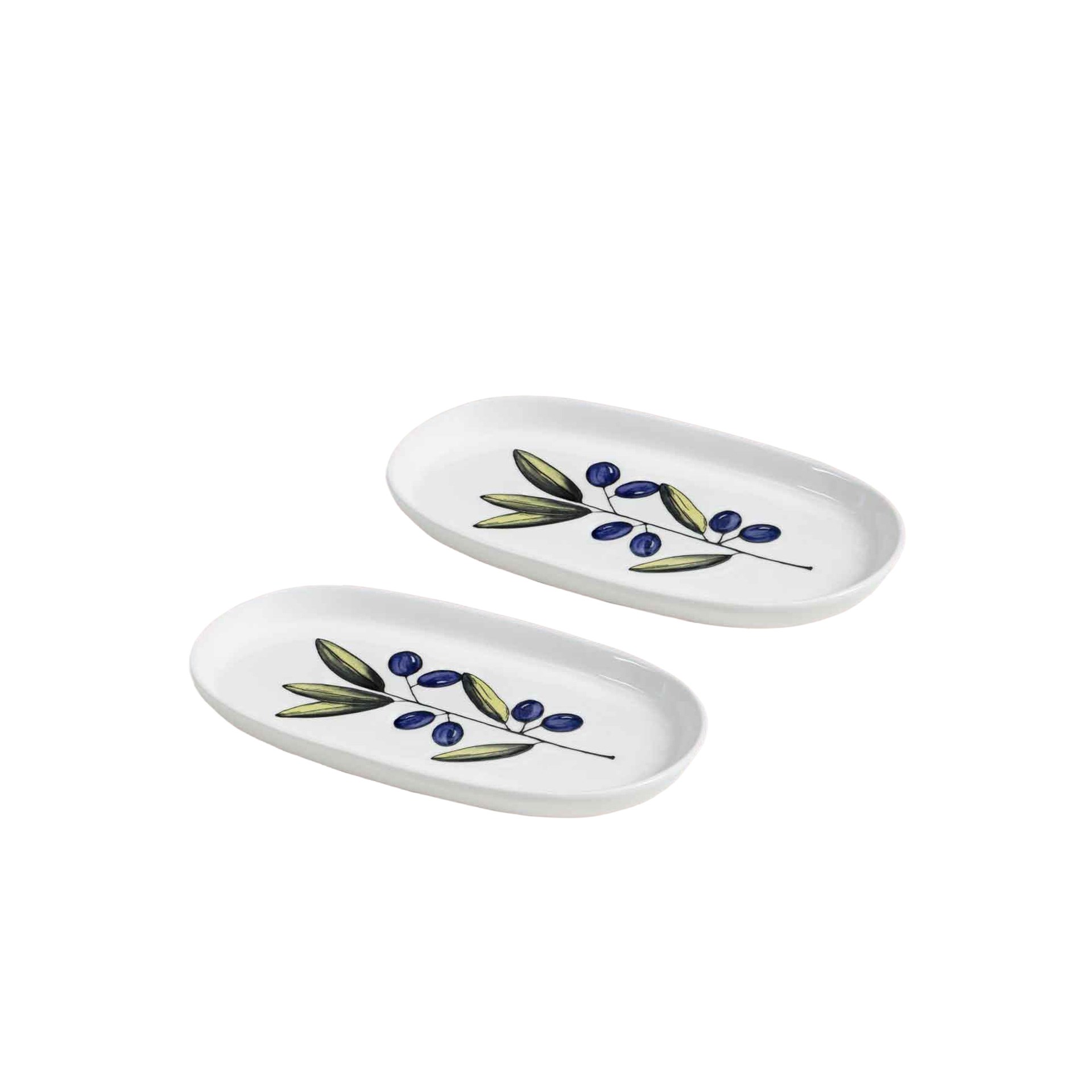 The Mia Olivos Oval 2li Servis Tabağı