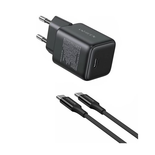 Ugreen 30W GaN USB-C Hızlı Şarj Cihazı + 60W Kablo | Evkur