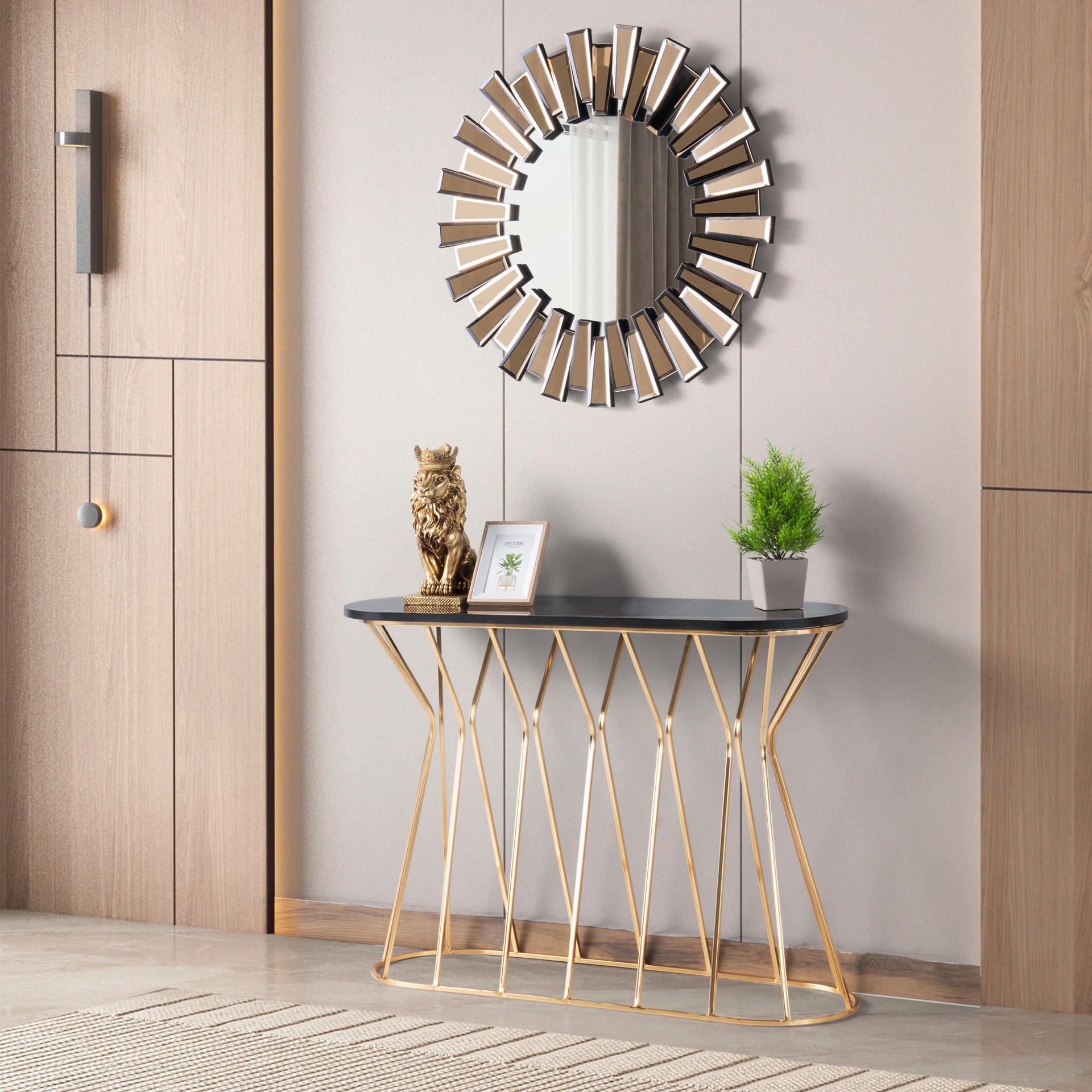 Vazo High Gloss Sonato Dresuar Gold
