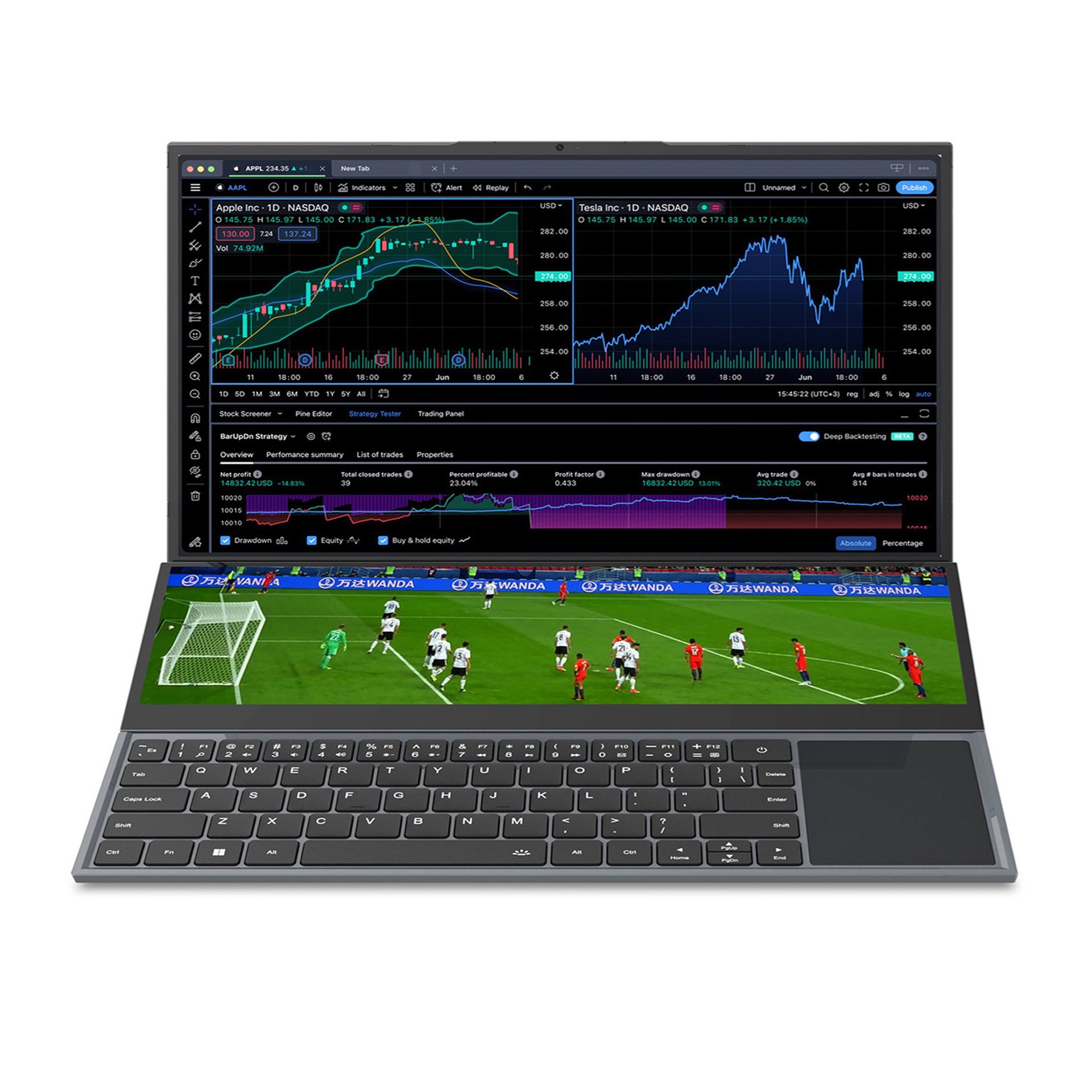 Quadro DS1650 Intel I7 10870H 16GB RAM 512GB Nvme SSD 16"+14" Touch FreeDos Dizüstü Bilgisayar (Teşhir Ürünü)