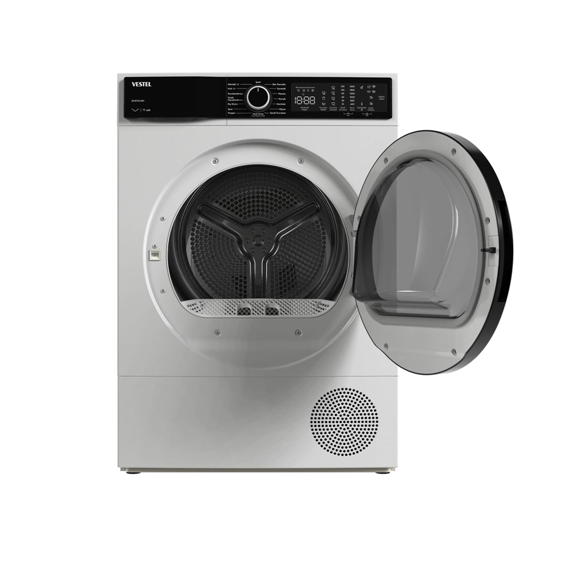 Vestel KM 107402 10 kg Wi-Fi Çamaşır Kurutma Makinesi Beyaz