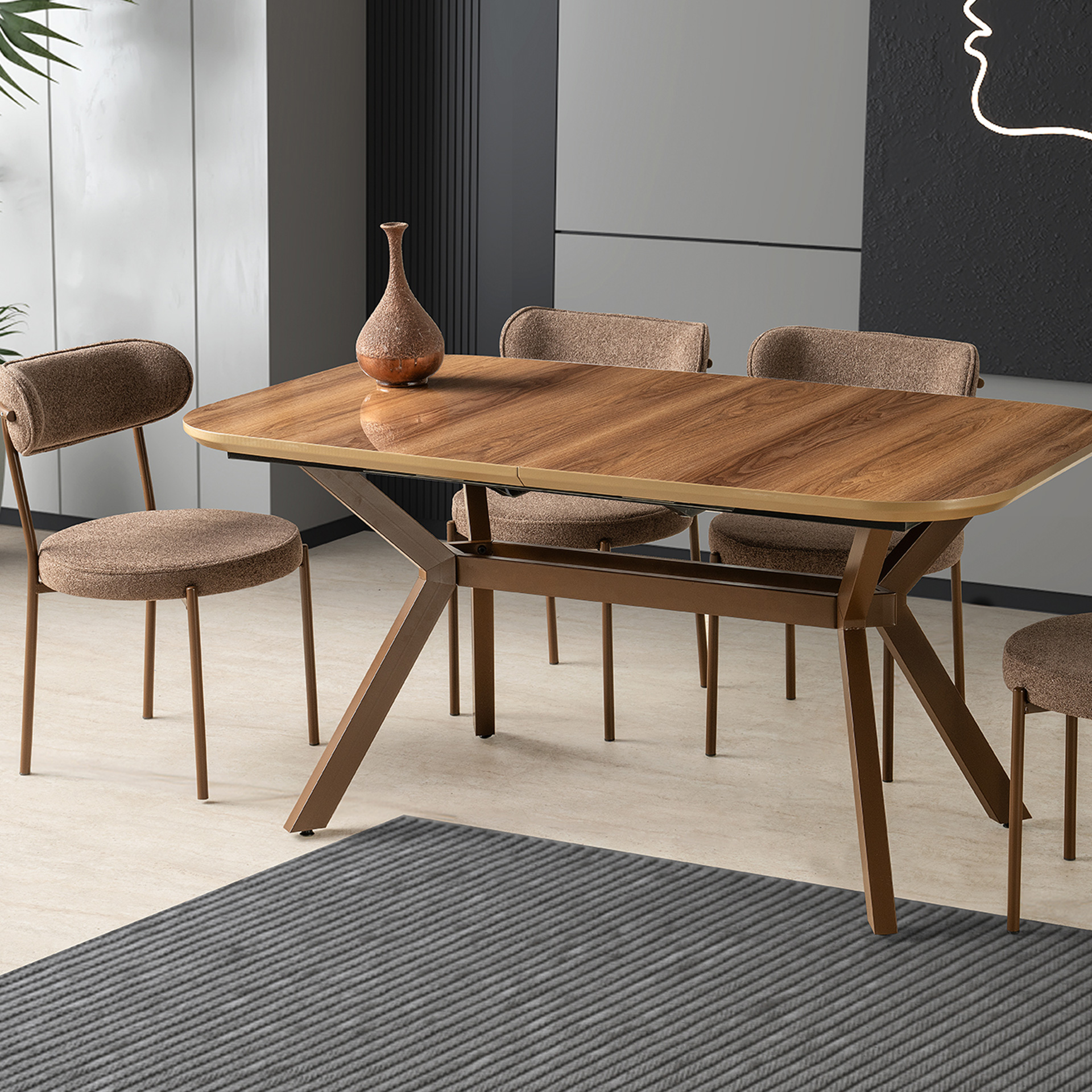 その他 masa315 Valentino Masa 90x160 cm Hazal | Evkur Şık & Dayanıklı